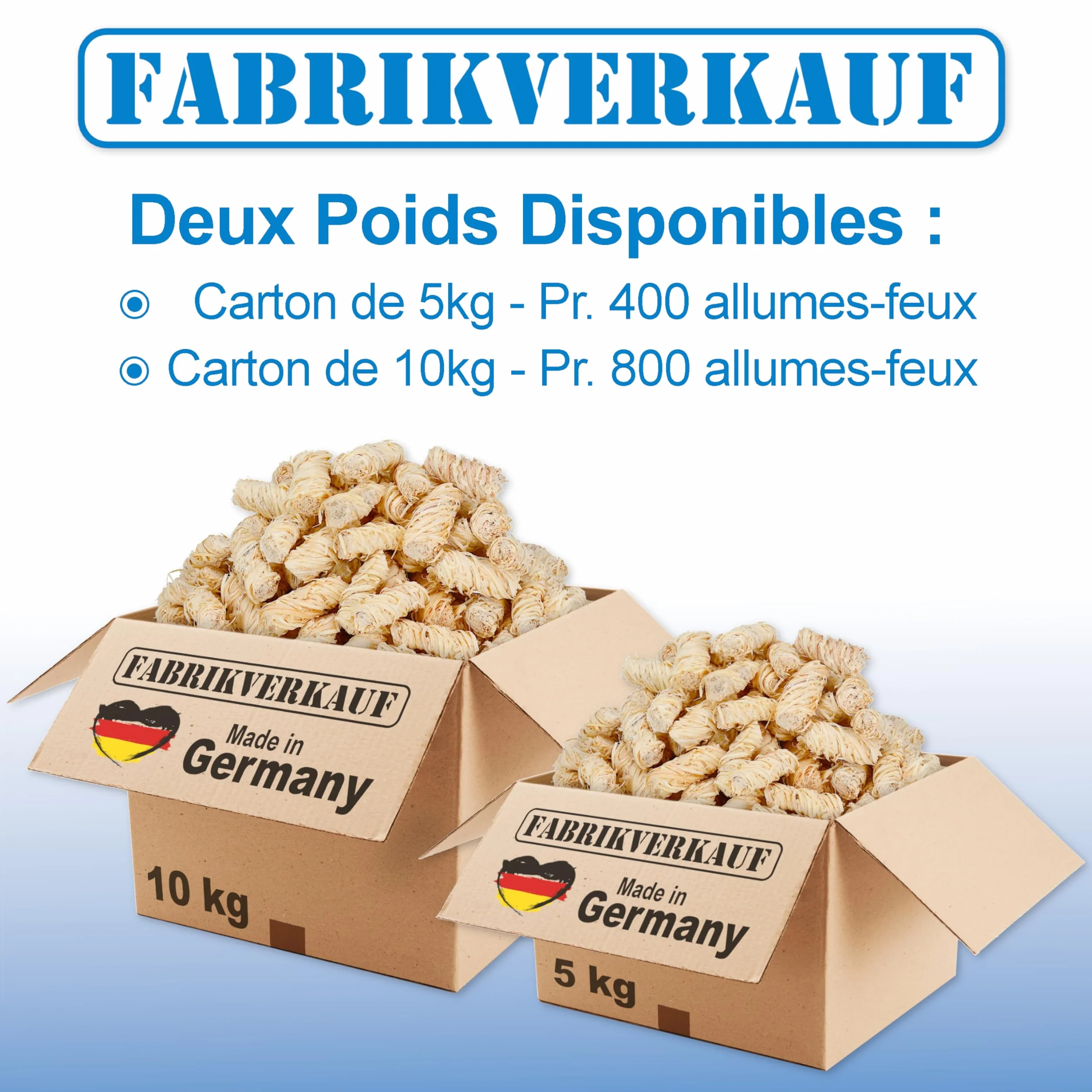 Allumes Feux Naturels 400 Pièces 6 cm 5 kg Cheminées Charbon Barbecue Fours à Pizza