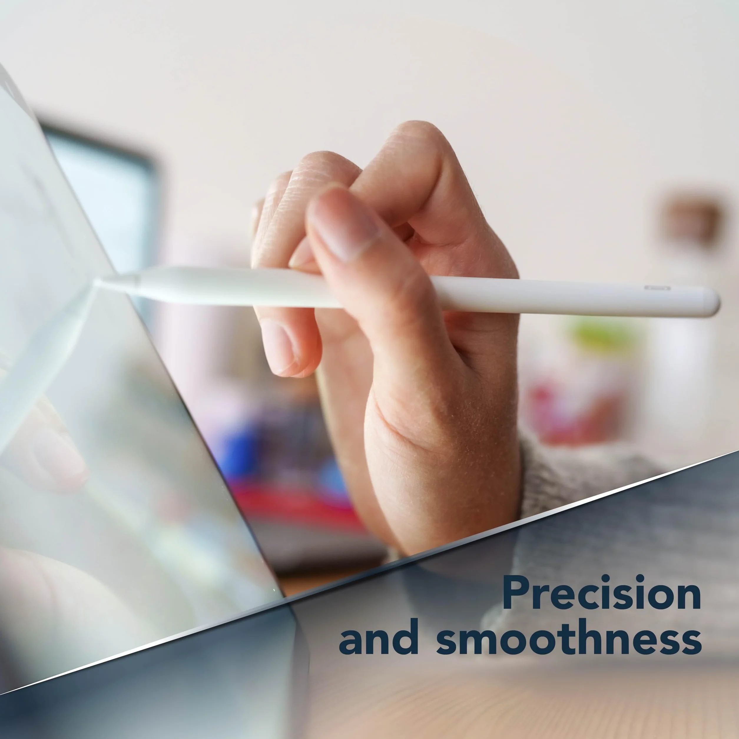Cellularline Stylus Pen with Magnetic Attachment Tilt Function Palm Rejection White for iPad