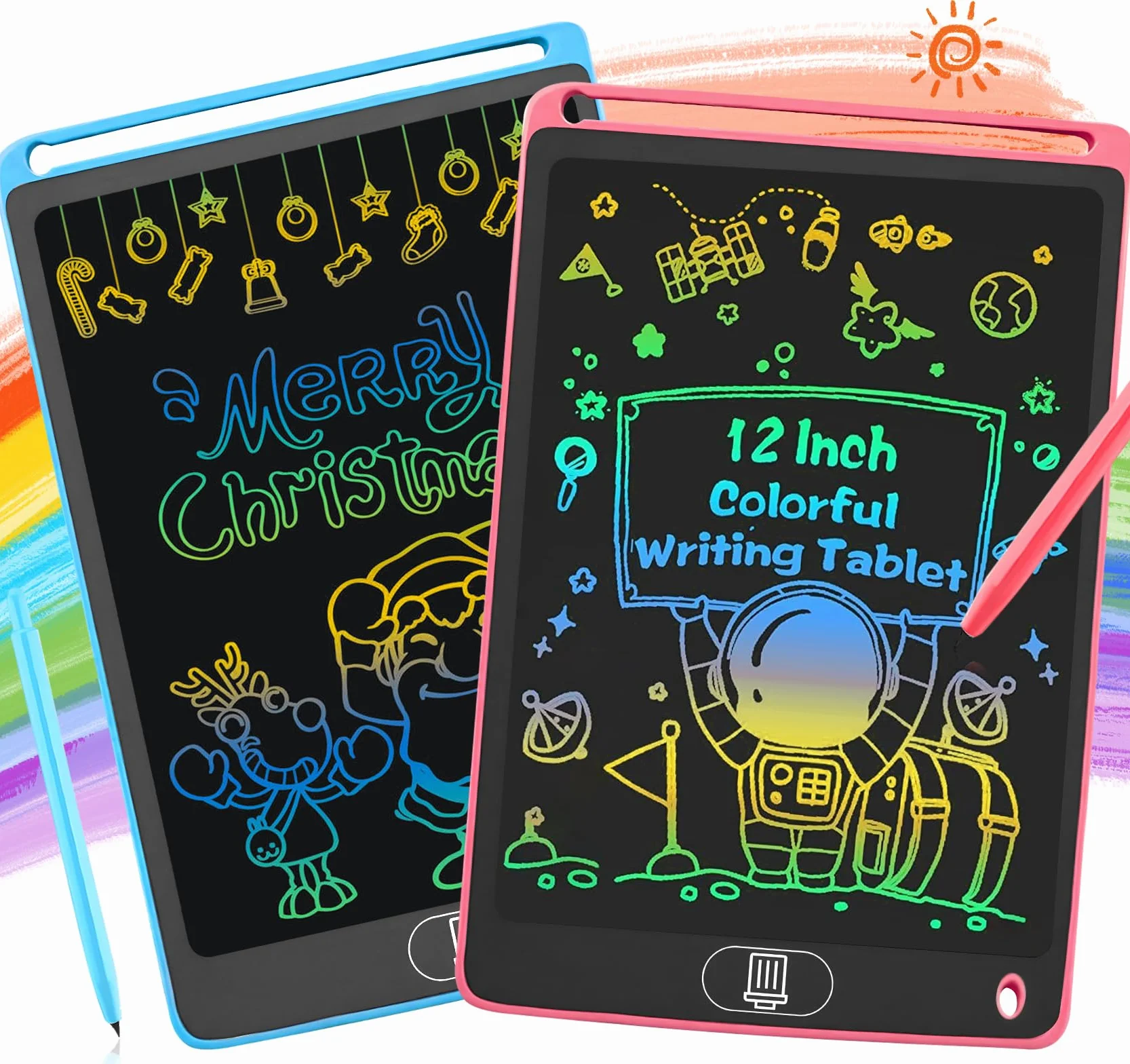 Frasheng Tablette d'écriture LCD colorée 12 Pouces pour Enfants