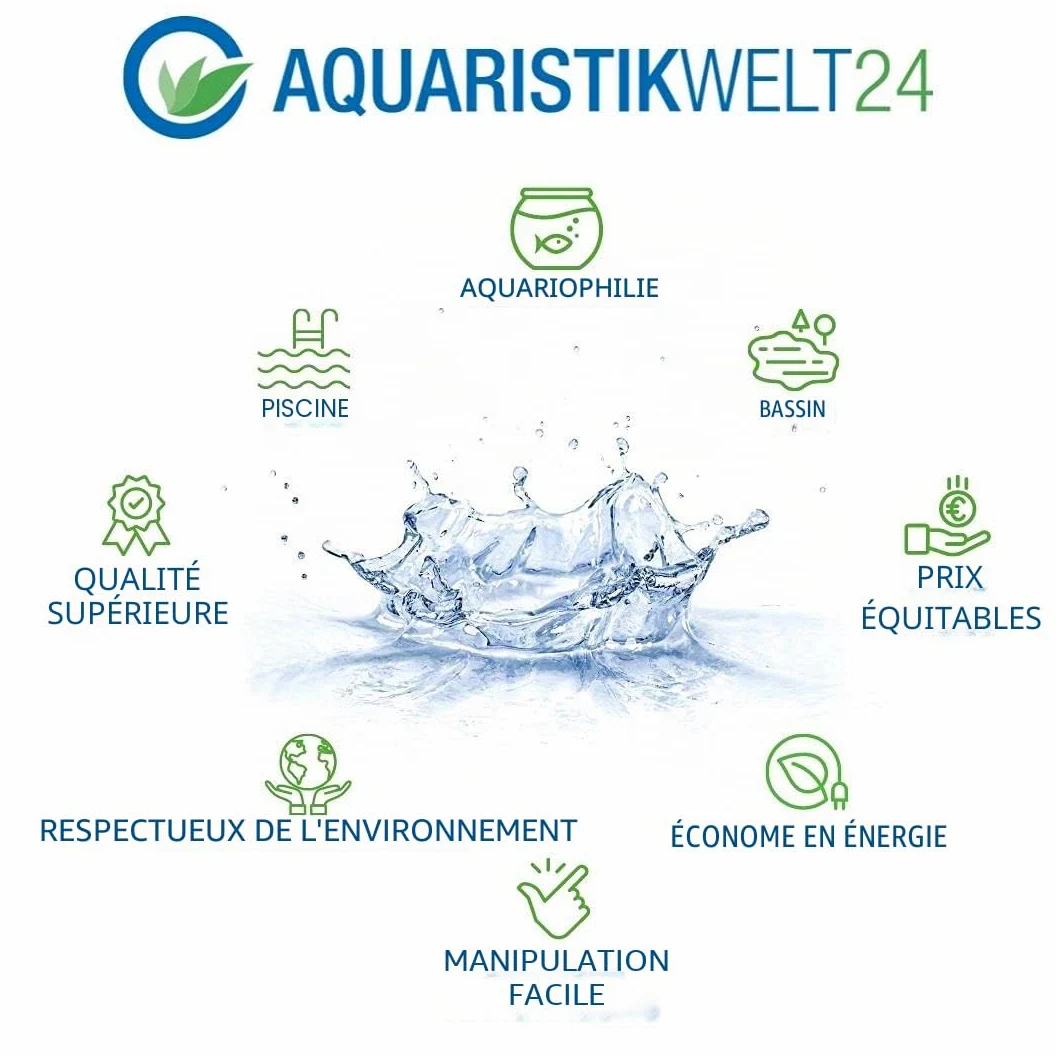AquaOne Clarificateur UVC CUV 136 I Clarificateur d'eau avec lampe UV 36 W I Clarificateur UVC I Eau claire dans l'étang I Destructeur d'algues pour bassin de jardin, piscine, aquarium