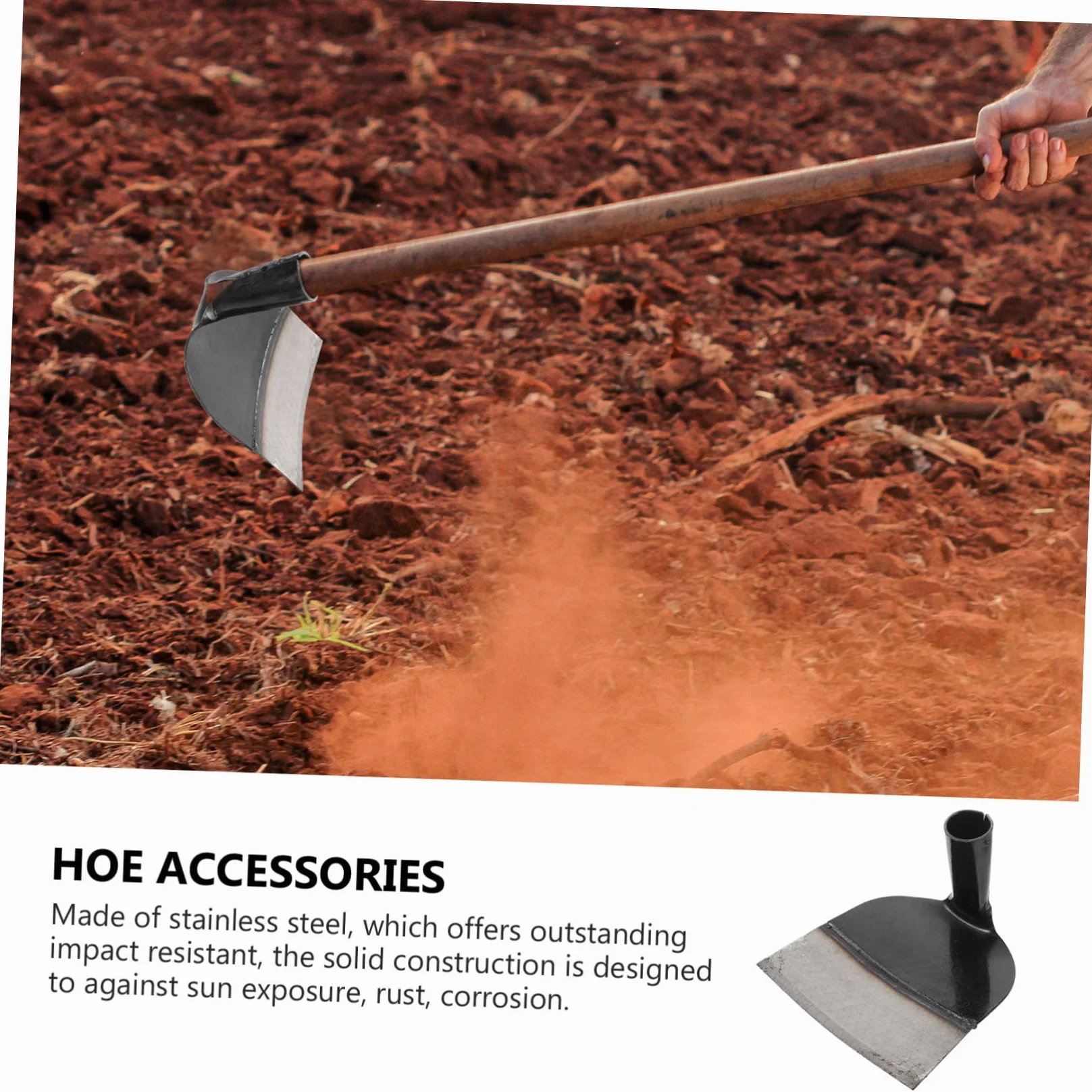 Veemoon Houes De Jardinage Acier Inoxydable pour Désherbage Aménagement des Sols Et Plantation Outil Solide pour Jardin Et Potager Adulte