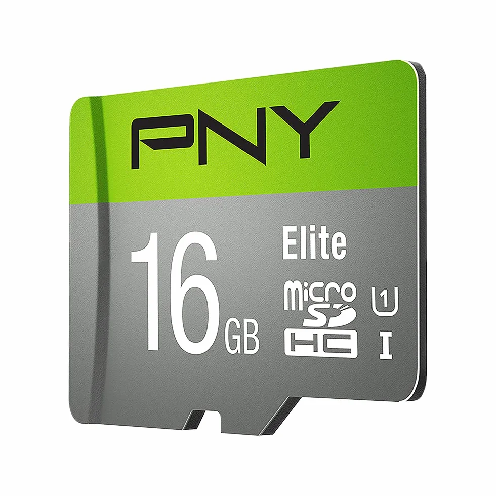 PNY Elite microSDHC 16 Go Carte Mémoire Classe 10 UHS-I U1 100 Mo/s + Adaptateur SD