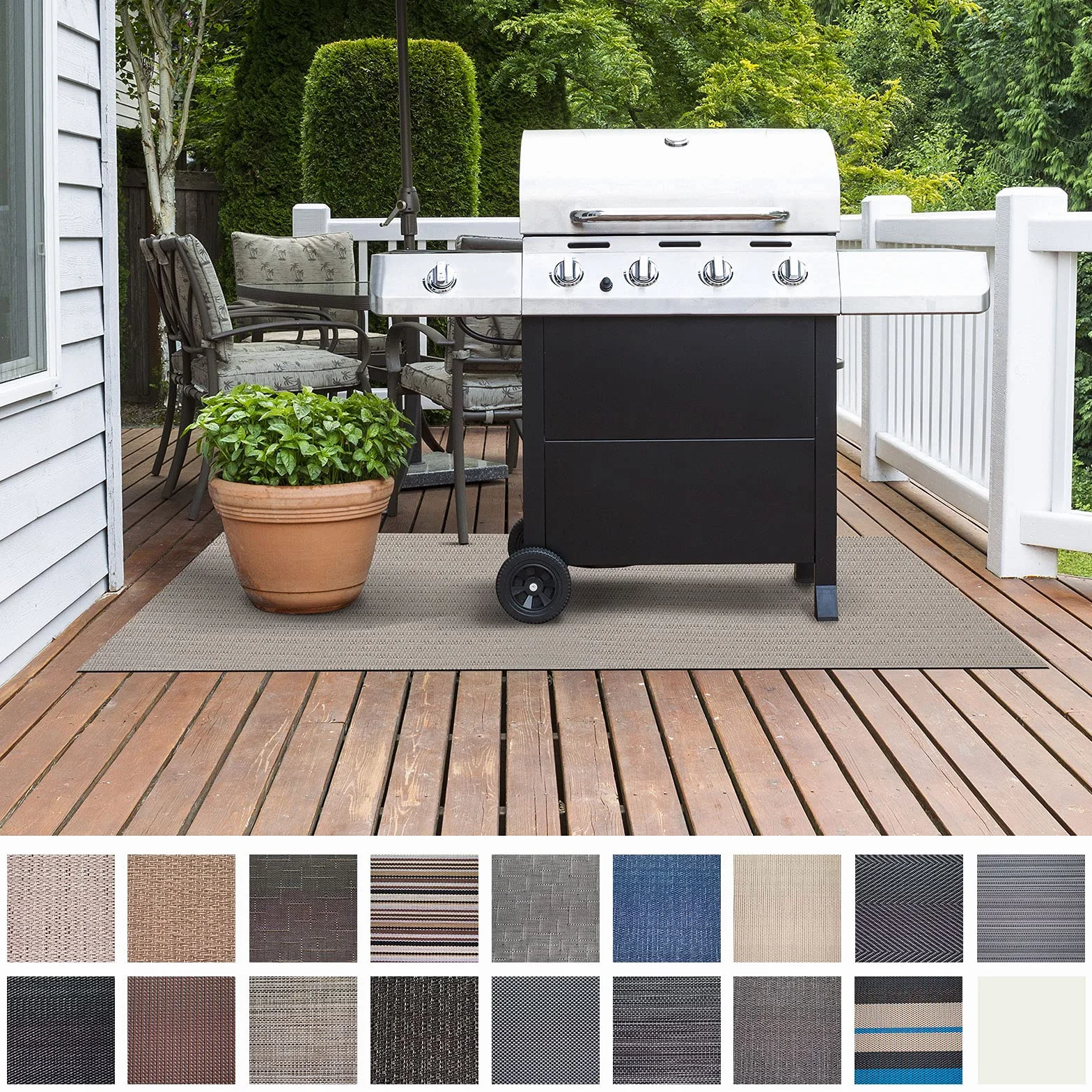 Tapis de Protection Ignifuge pour Barbecue Résistant à la Chaleur 90 x 120 cm