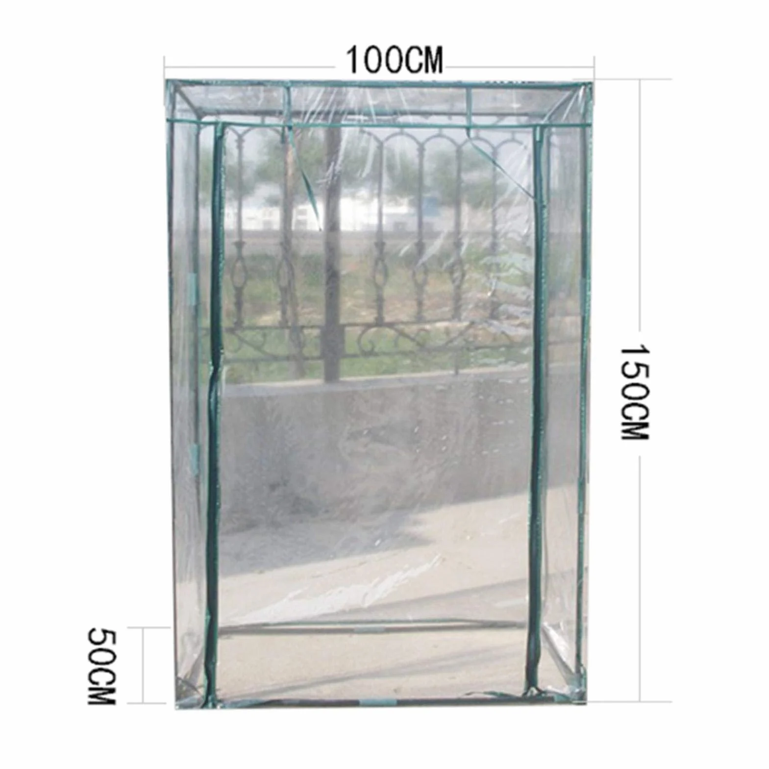 Housse de Serre 100x50x150cm PVC Transparent Couverture pour Serre