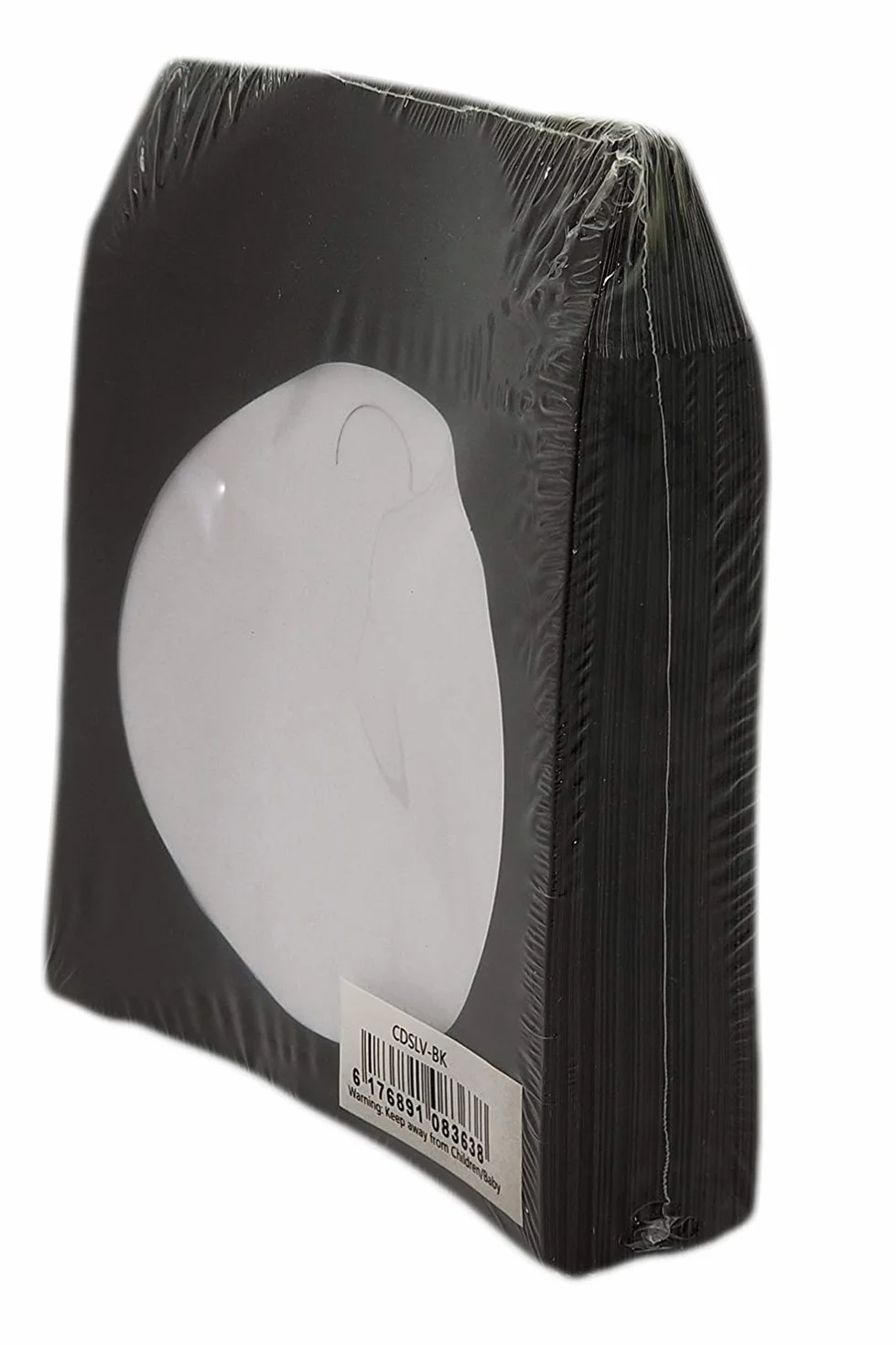 BestDuplicator CD/DVD Paper Media Sleeves with Flap and Clear Window 100 Sleeves