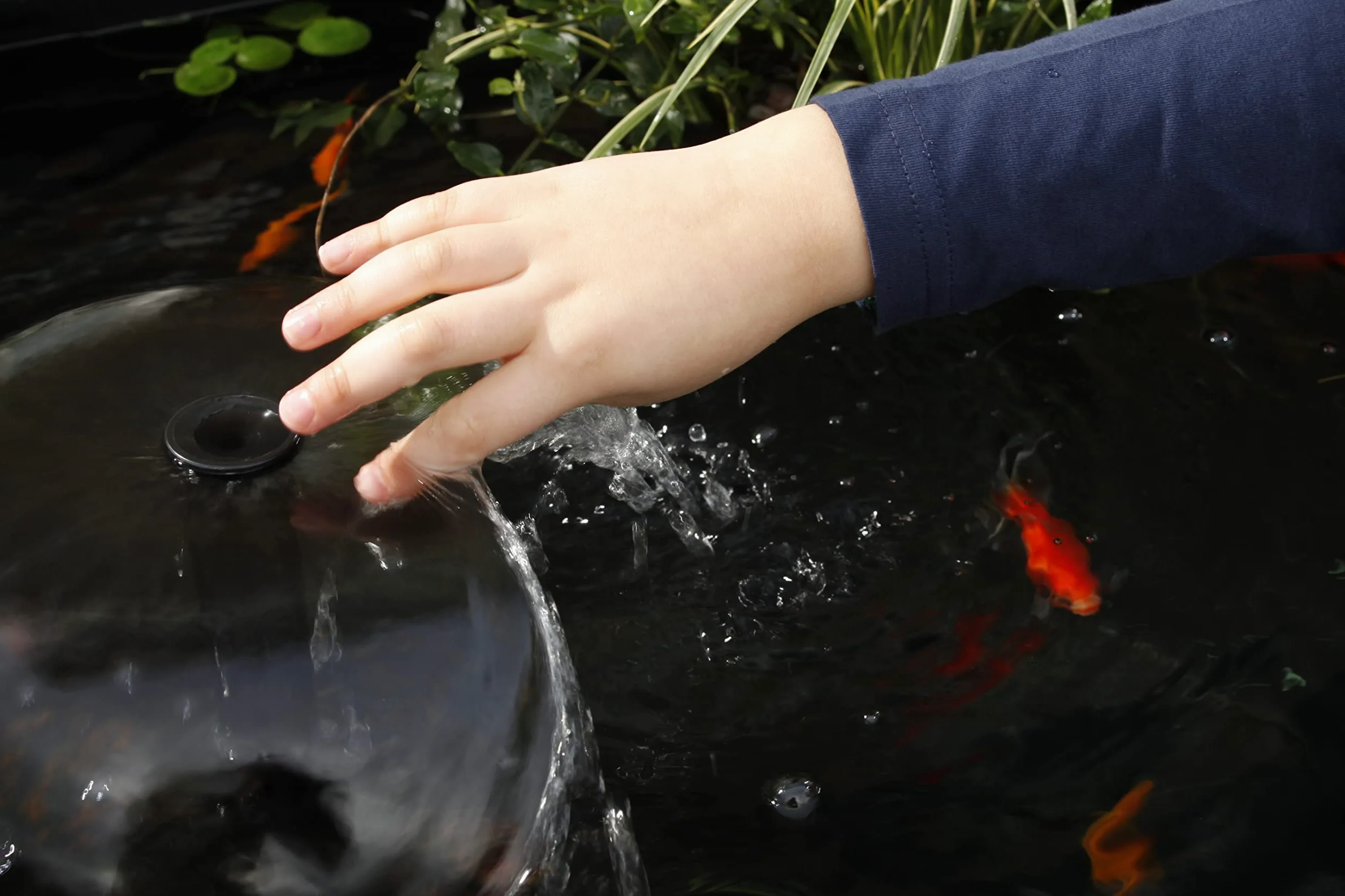 Aquagarden Affinity Pond, Kit de Bassin surélevé vitré - Bassin d'angle, Bassin décoratif, Comprend Le Bassin et Pompe à Eau Inpond 5 en 1 3000 avec clarificateur UV, Trois fontaines