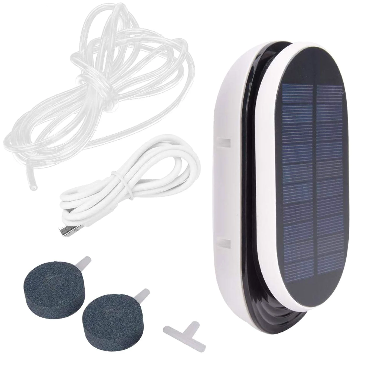 Pompe à air oxygénateur à énergie Solaire, aérateur oxygénateur Portable à Pompe à air Solaire à 3 Niveaux AP007 pour Aquariums/réservoirs de Poissons