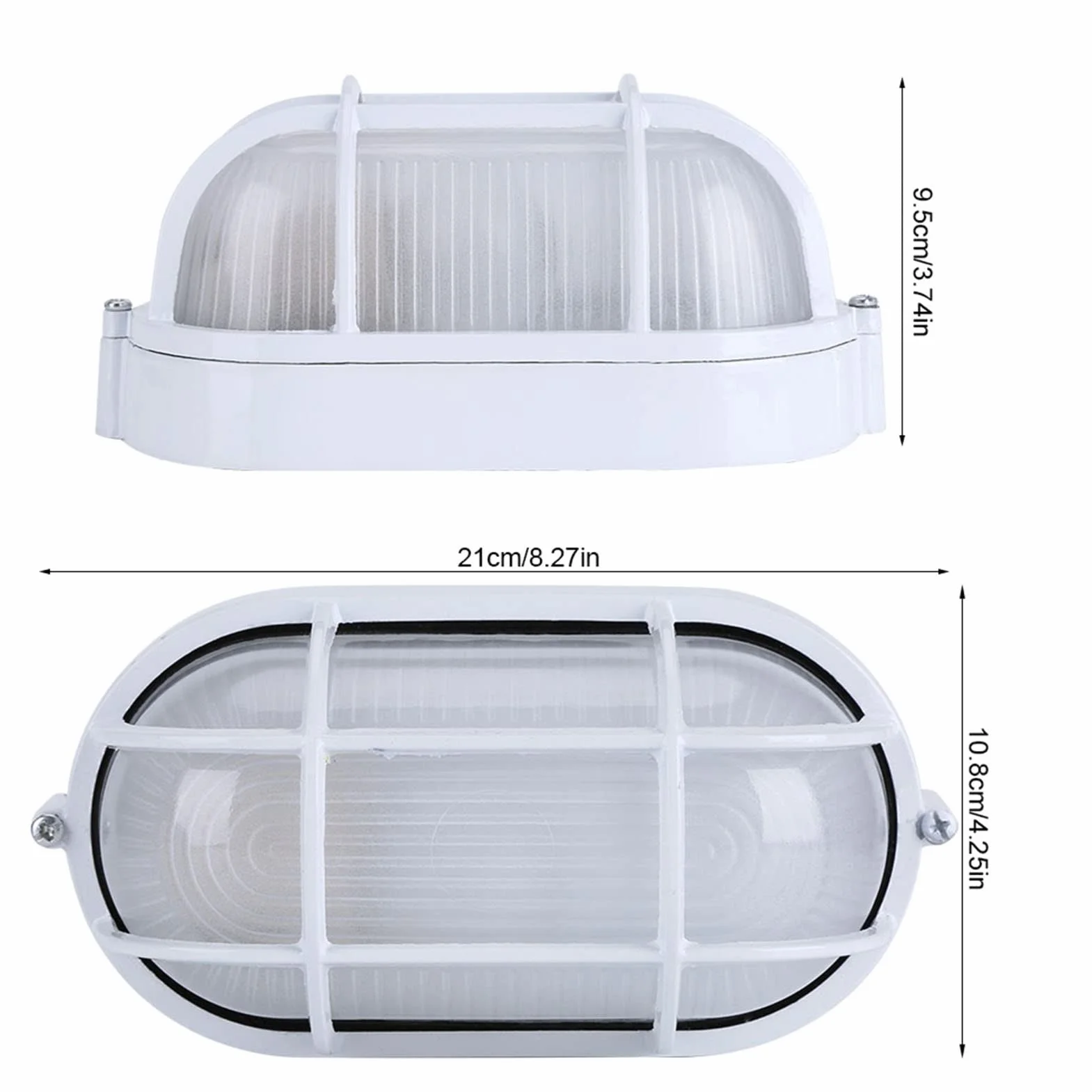 Lampe anti-explosion E27 60 W pour sauna blanc chaud ovale étanche résistante à la chaleur