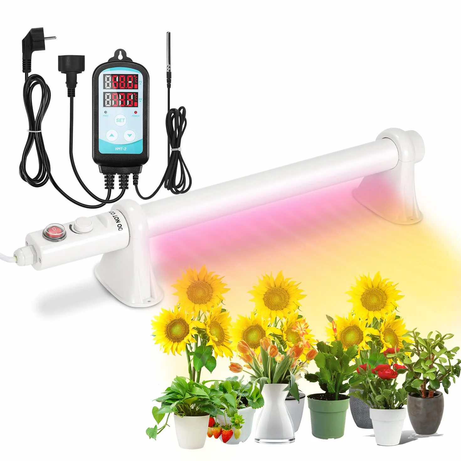 Eulenke Chauffe Serre Électrique 55 W Thermostat Surveillance Gel IP44 Zone Chauffage 3 m²