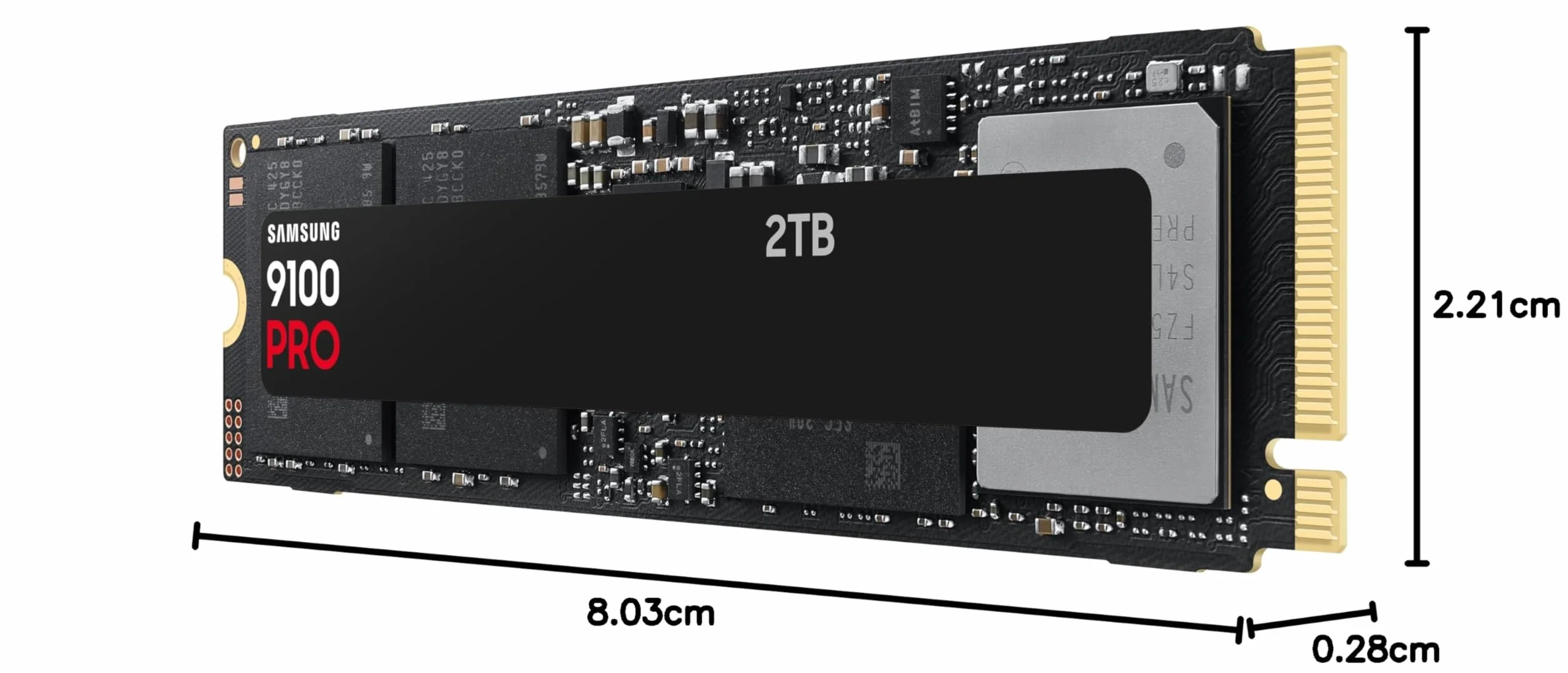 Samsung SSD Interne 9100 Pro, NVMe 2.0 PCIe 5.0x4, 2To, 14 800 Mo/s, MZ-VAP2T0BW