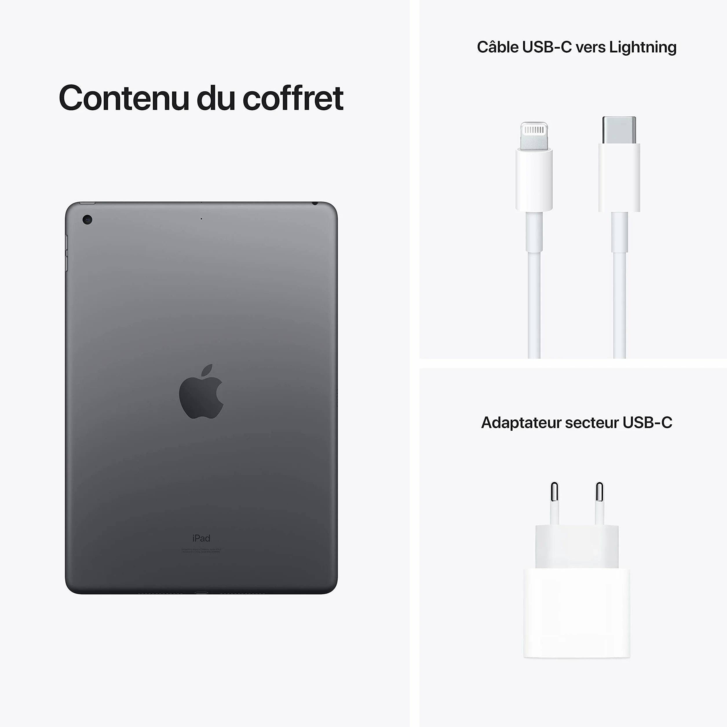 Apple iPad 10.2 cal Wi-Fi 256 Go Gris Sidéral Reconditionné