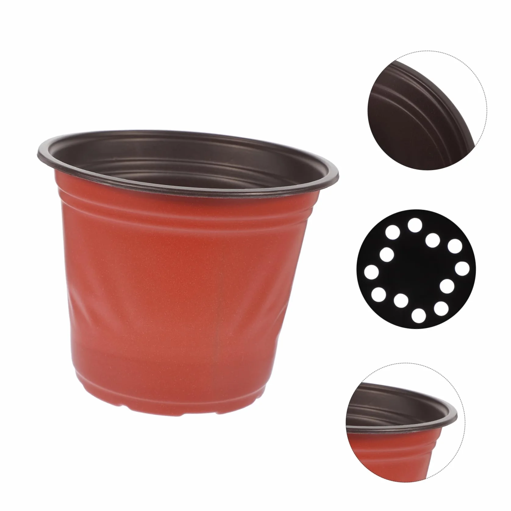 Pots de Fleurs en PP Bicolore 4.65 Pouces Lot de 50 pour Jardinage et Plantes Succulentes Réutilisables