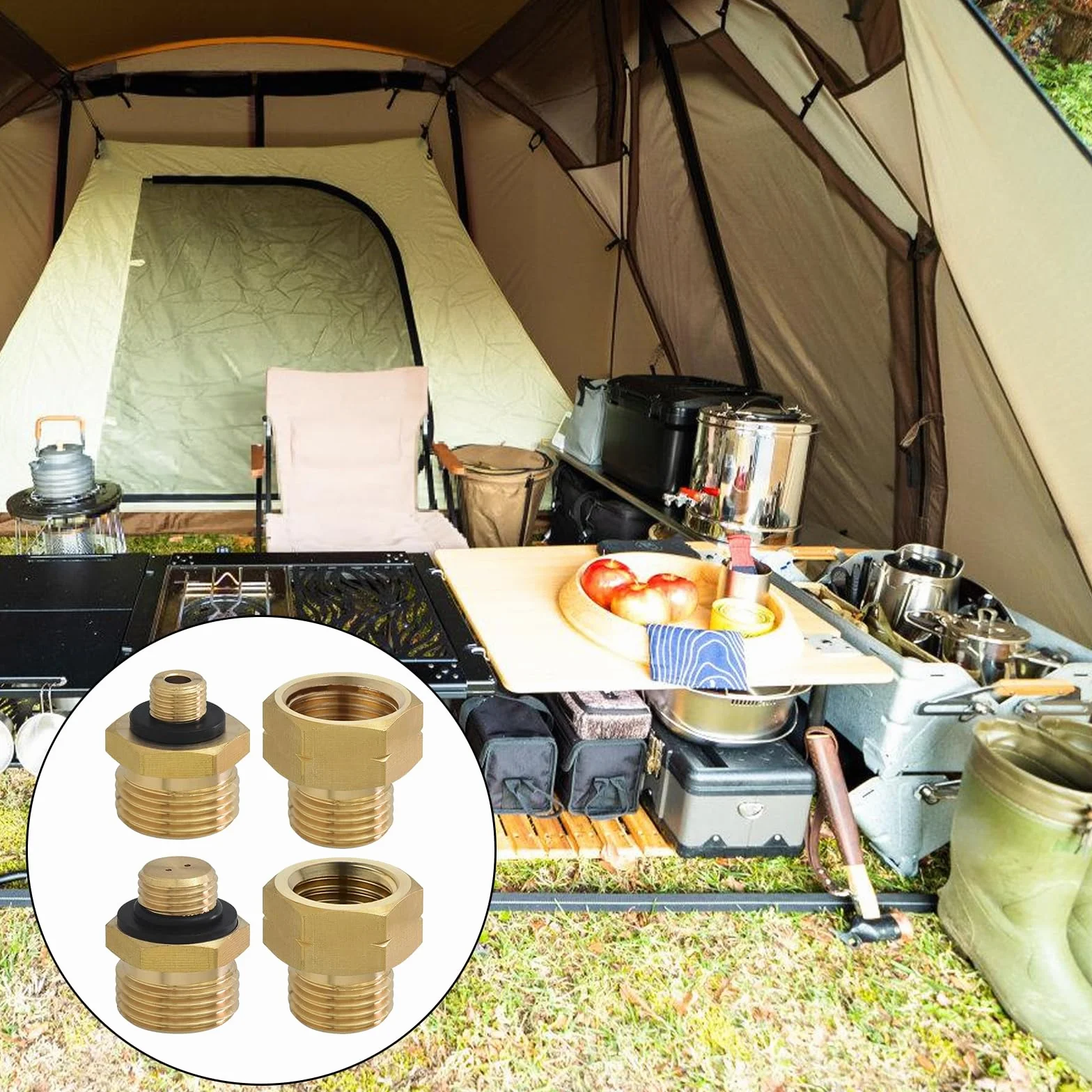 BYZESTY 4 Pièces Adaptateur Bouteille Gaz Camping Gaz Europe N ° 1-4