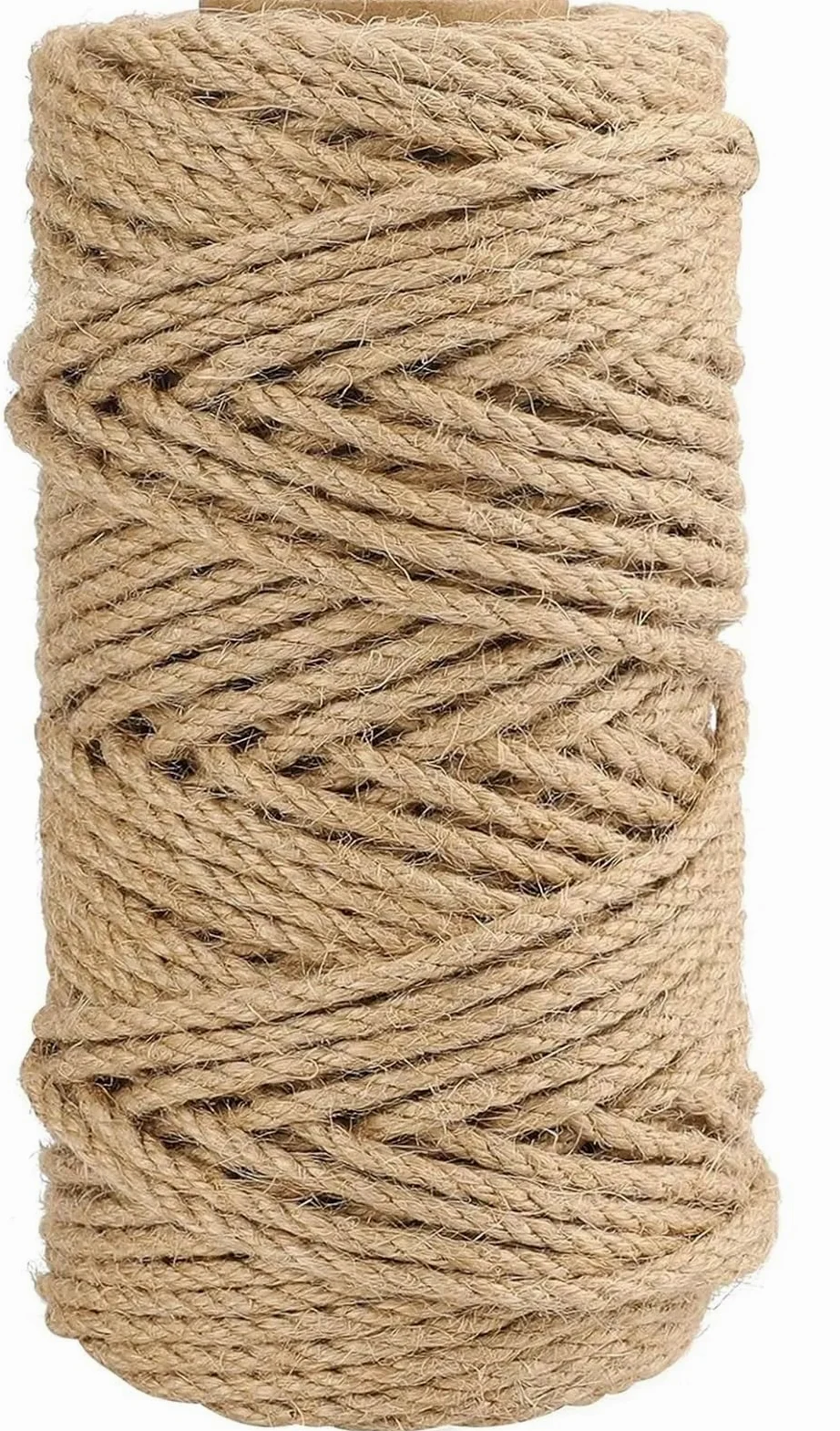 Ficelle De Jardin Corde de Jute 6mm, Ficelle torsadée Robuste et épaisse à 4 Plis for Le Jardinage, Bricolage, groupage, l'arbre Chat, la décoration Maison(100meters)