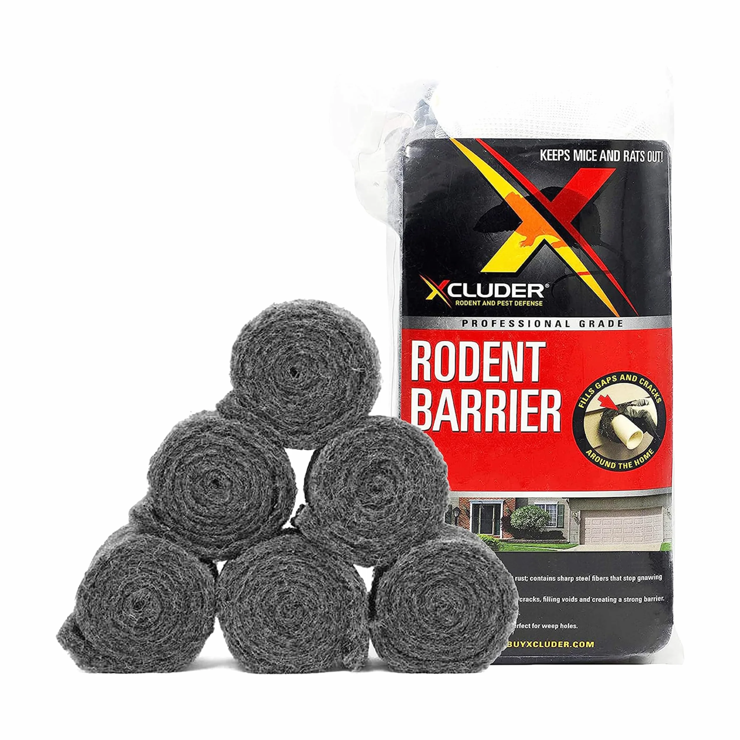 Xcluder Boîte de 6 rouleaux de tissu anti-rongeurs