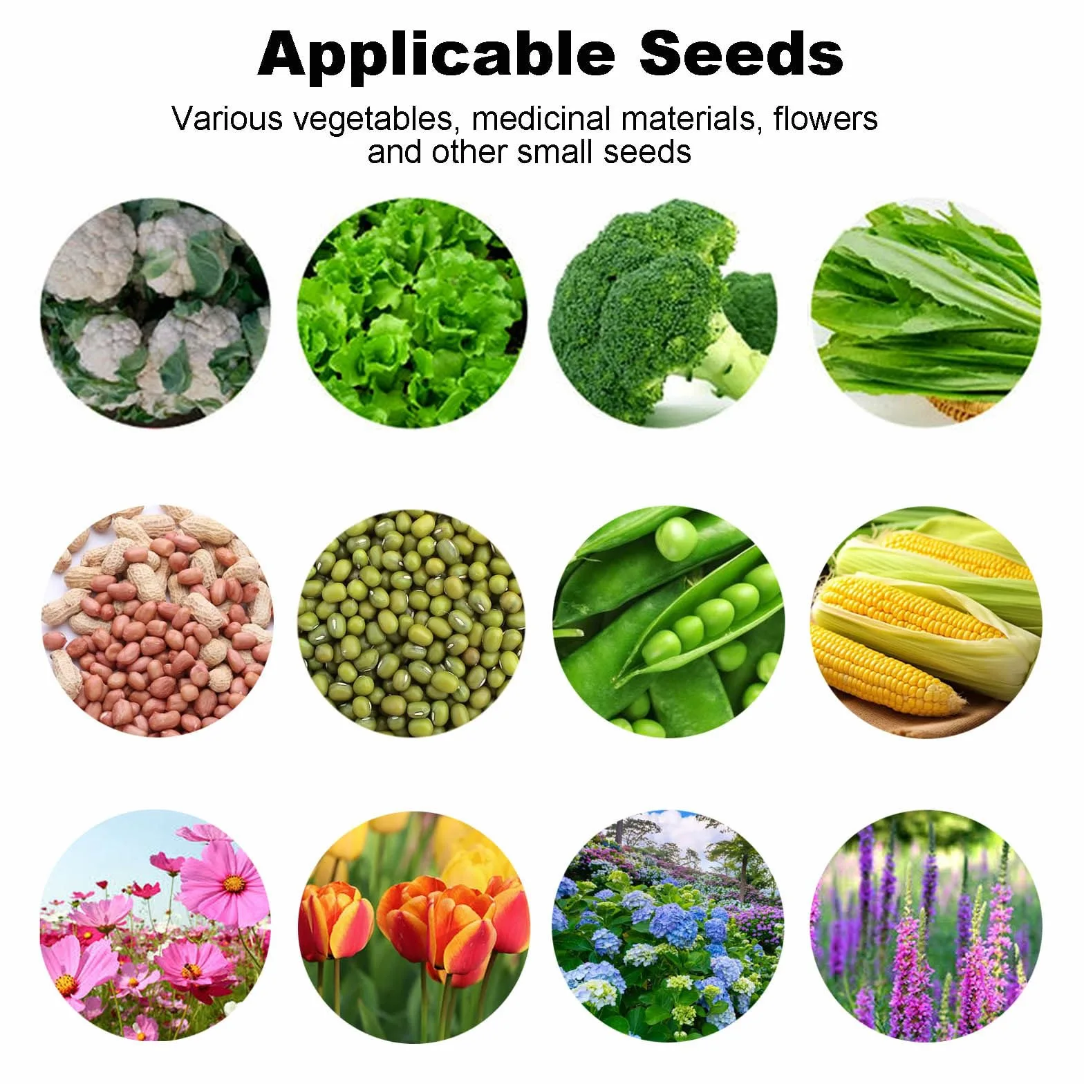 Épandeurs De Jardin À Poussée Manuelle, Planteuse De Cultures En Rangées - Profondeur De Semis 0-5cm /Espacement De Plantation 3-50cm /Espacement Des Rangs 6-12cm, Pour Graines De 2-10mm 1Row