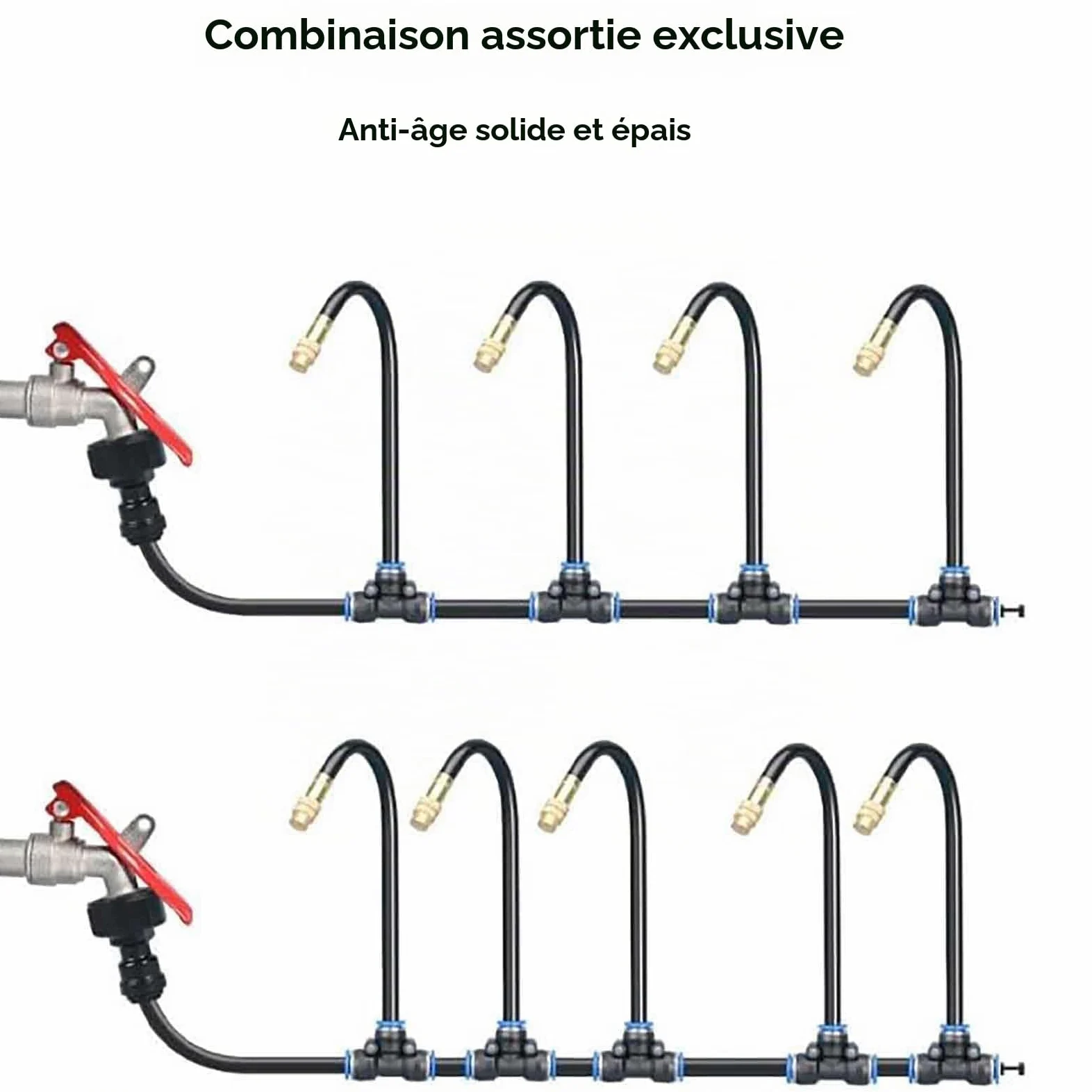 Arrosage Automatique Pour Jardin,Systeme Arrosage Automatique, Goutte A Goutte Jardin, 360°Adjustable Nozzle Kit Arrosage Goutte à Goutte, Pour De Plein Air Garden, Yard, Lawn (20M)