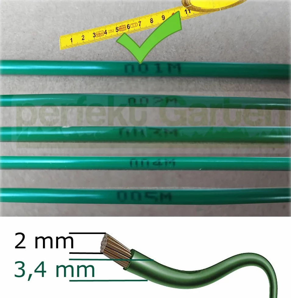 Câble périphérique HQ 250 m / 3,4 mm pour tondeuse à gazon, robot tondeuse, compatible avec Herkules G-Froce