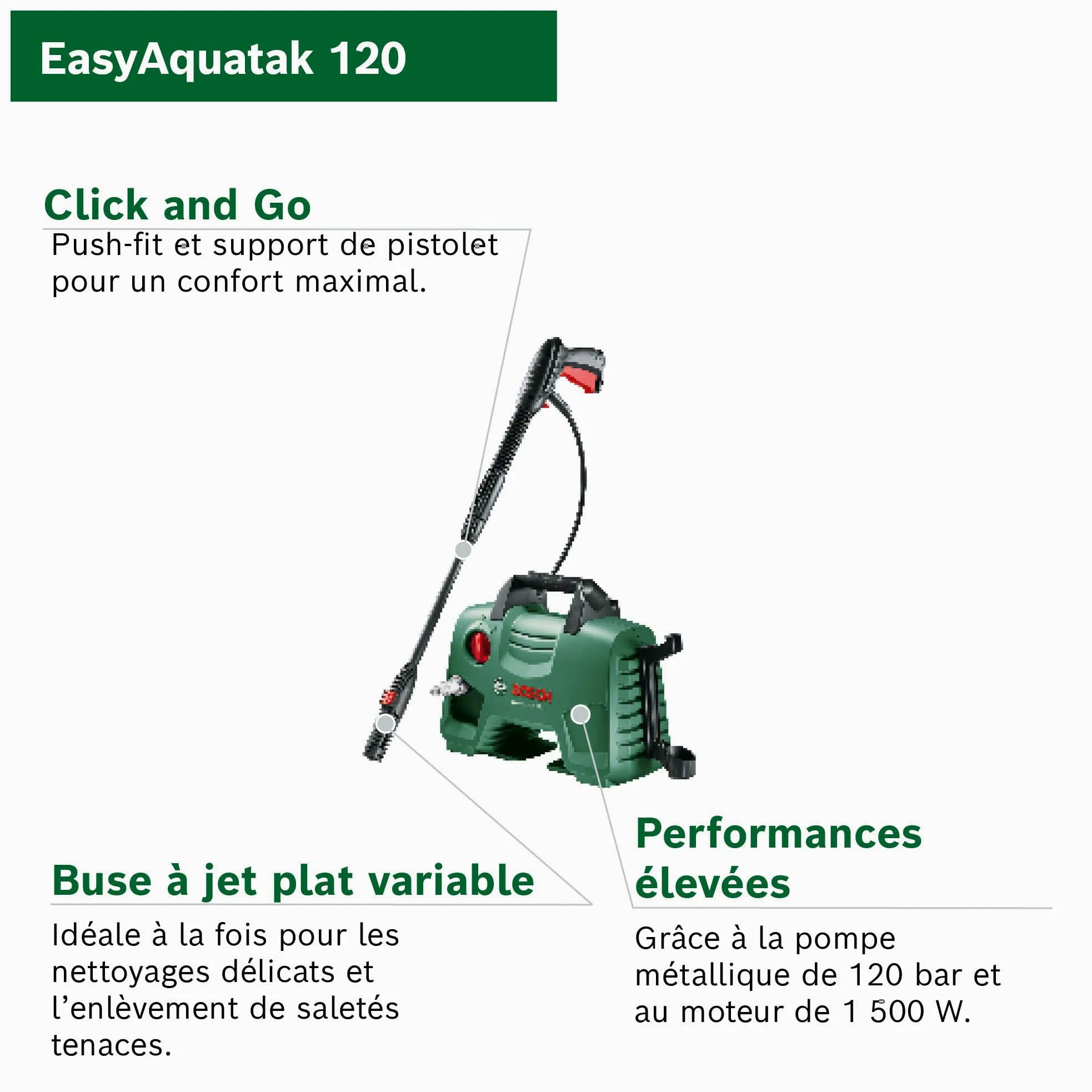 Bosch Nettoyeur Haute-Pression - EasyAquatak 120