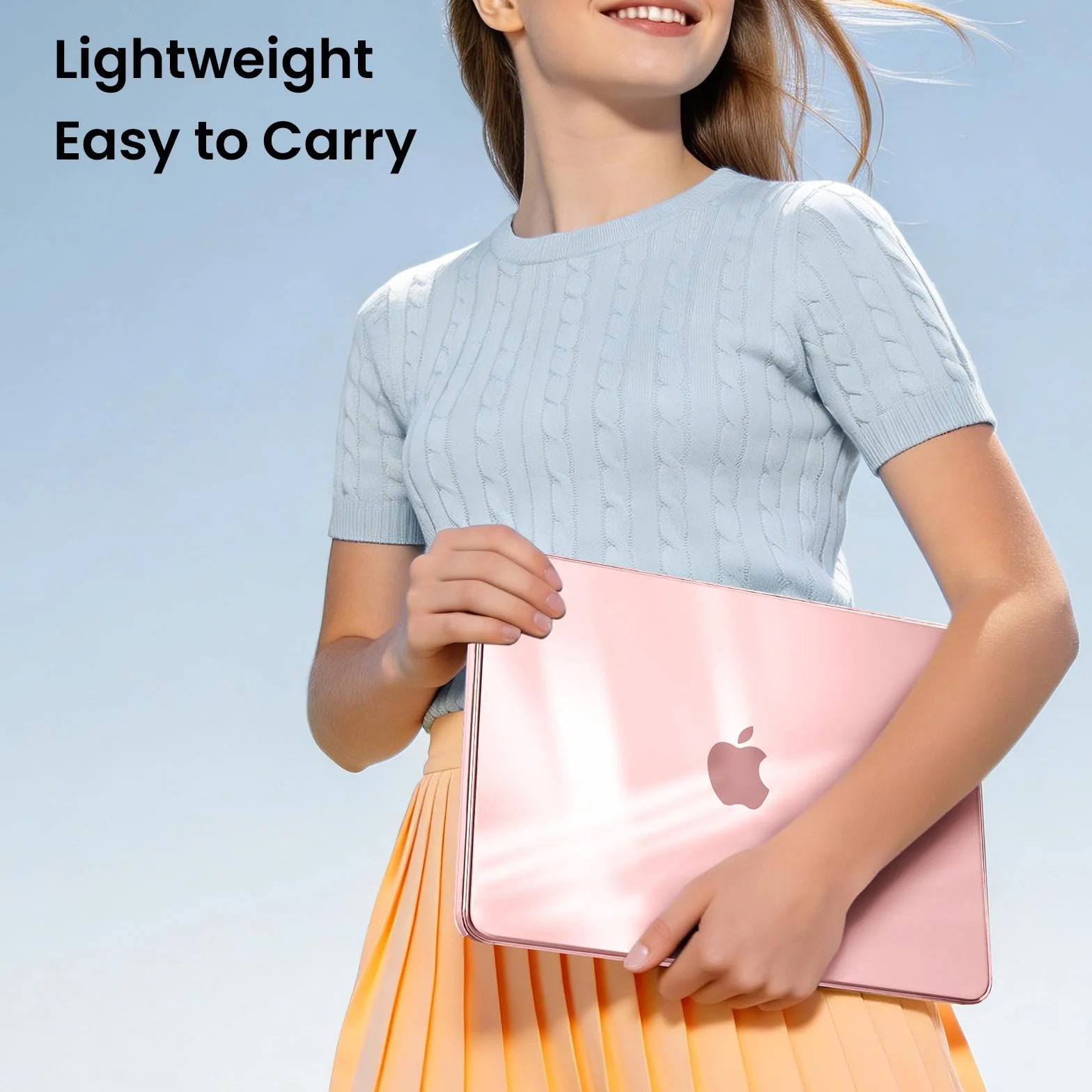 BlueSwan Coque MacBook Neo 13 Pouces 2026 A18 Pro A3404 Étui Rigide Housse Plastique Rose poudré