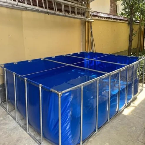 Bassin à koï en Acier PVC Robuste - Réservoir paysager de Type C avec vanne de vidange, adapté aux Aquariums, aux aménagements de Jardin et aux Jeux d'eau extérieurs.