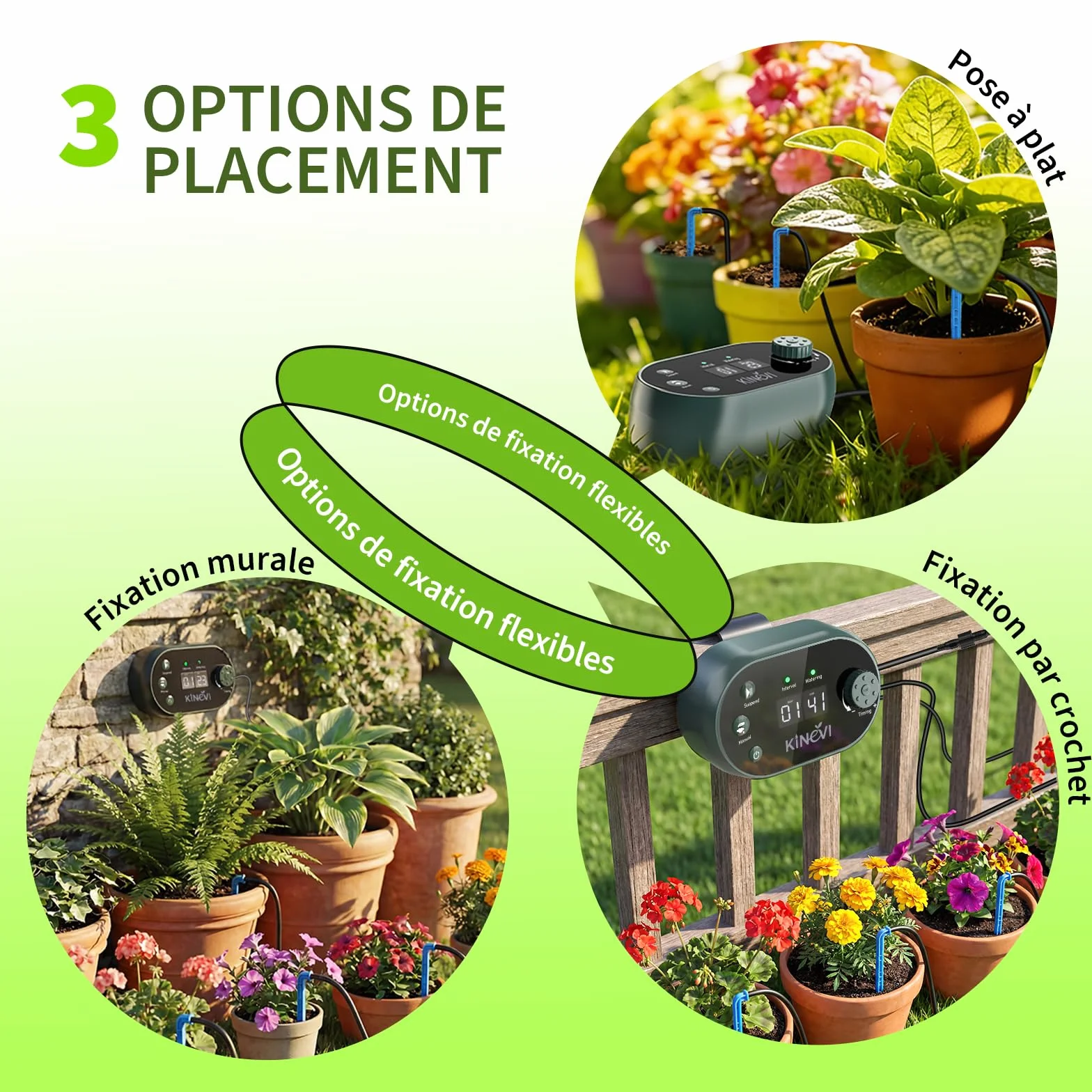 Kit Arrosage Automatique Solaire Jardin Ysteme Irrigation Goutte à Goutte 15 Plantes Balcon Extérieur