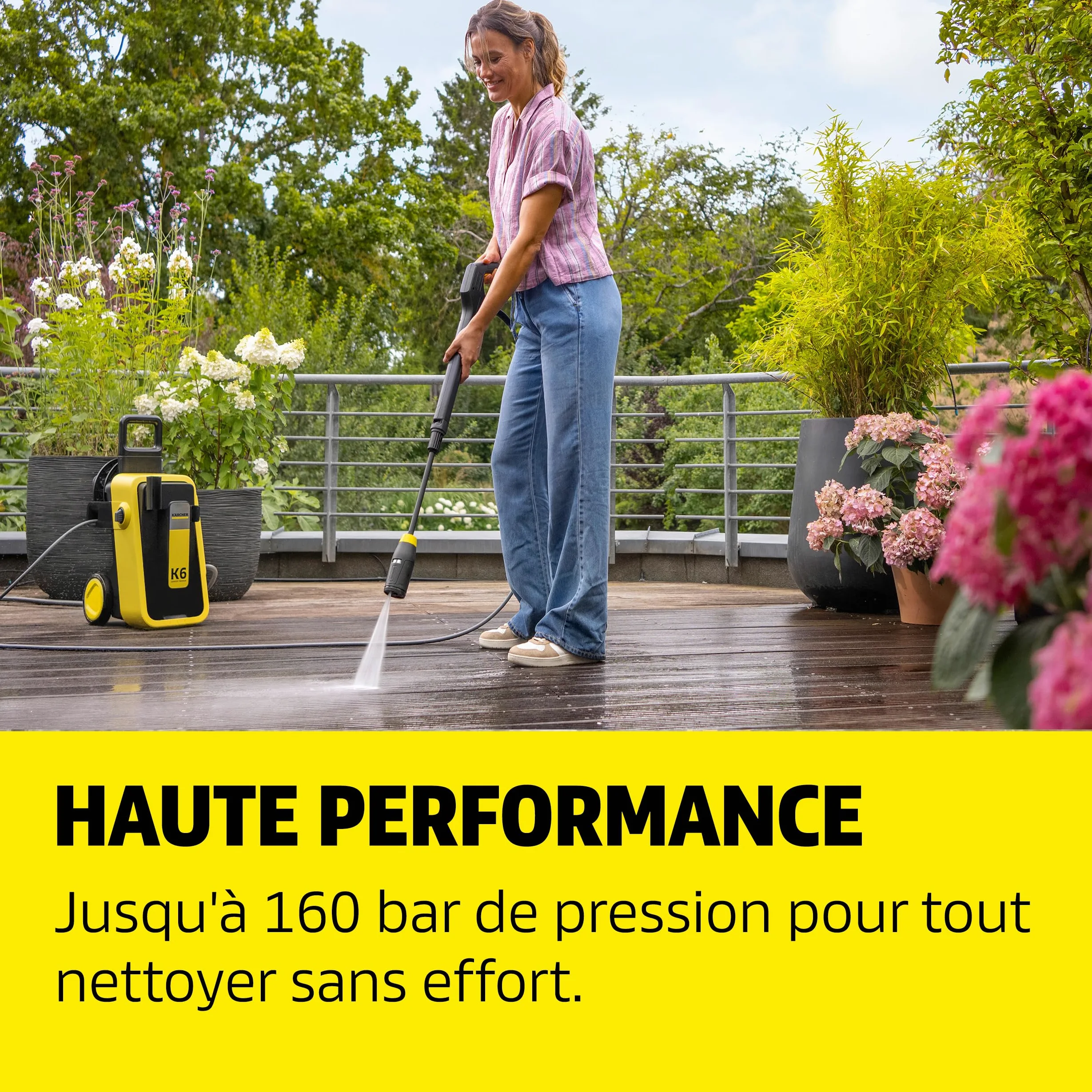 Kärcher Nettoyeur Haute Pression K 6 Comfort Premium, Pression : 160 Bar, débit : 510 l/h, Surface : 50 m²/h, Poids : 18,2 kg, Flexible Haute Pression, Enrouleur, buse 4-en-1 Multi Jet