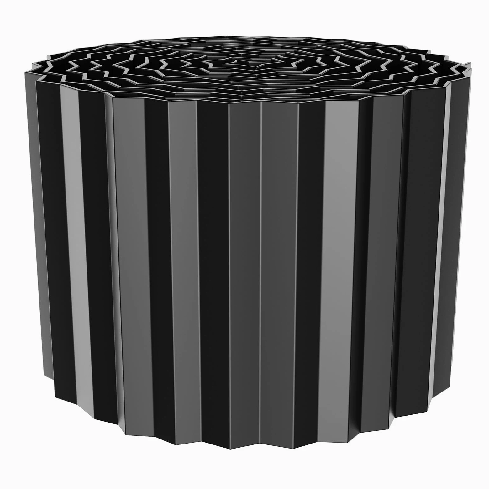 Lot de 4 Bordures de Jardin Métal Ondulé 6m×20cm, Acier Galvanisé Antirouille Flexible, Bordure Paysagère pour Parterres Pelouses Allées