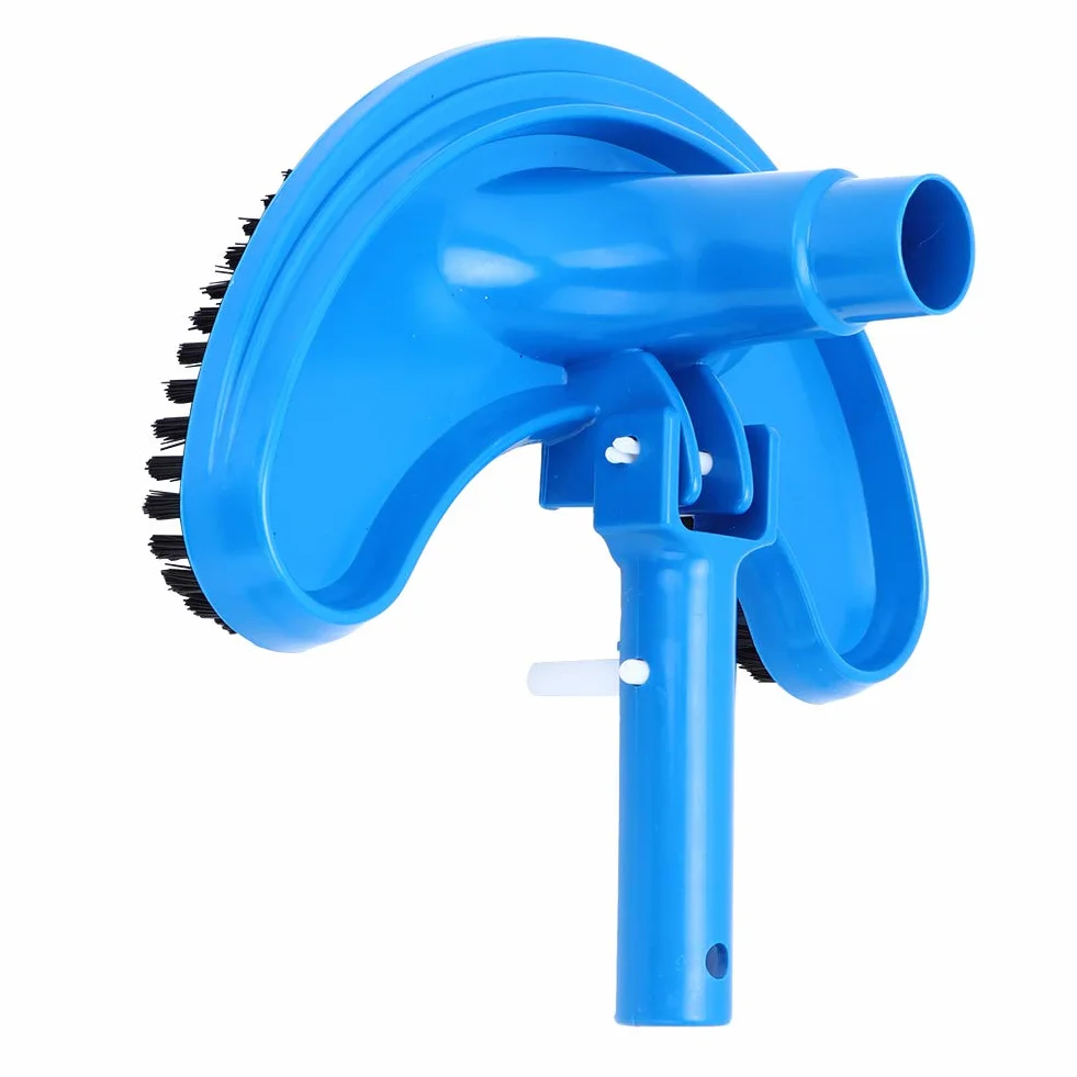 Brosse à Aspirer pour Piscine, Tête d'Aspiration Demi-Lune, Nettoyage Piscine Bleu