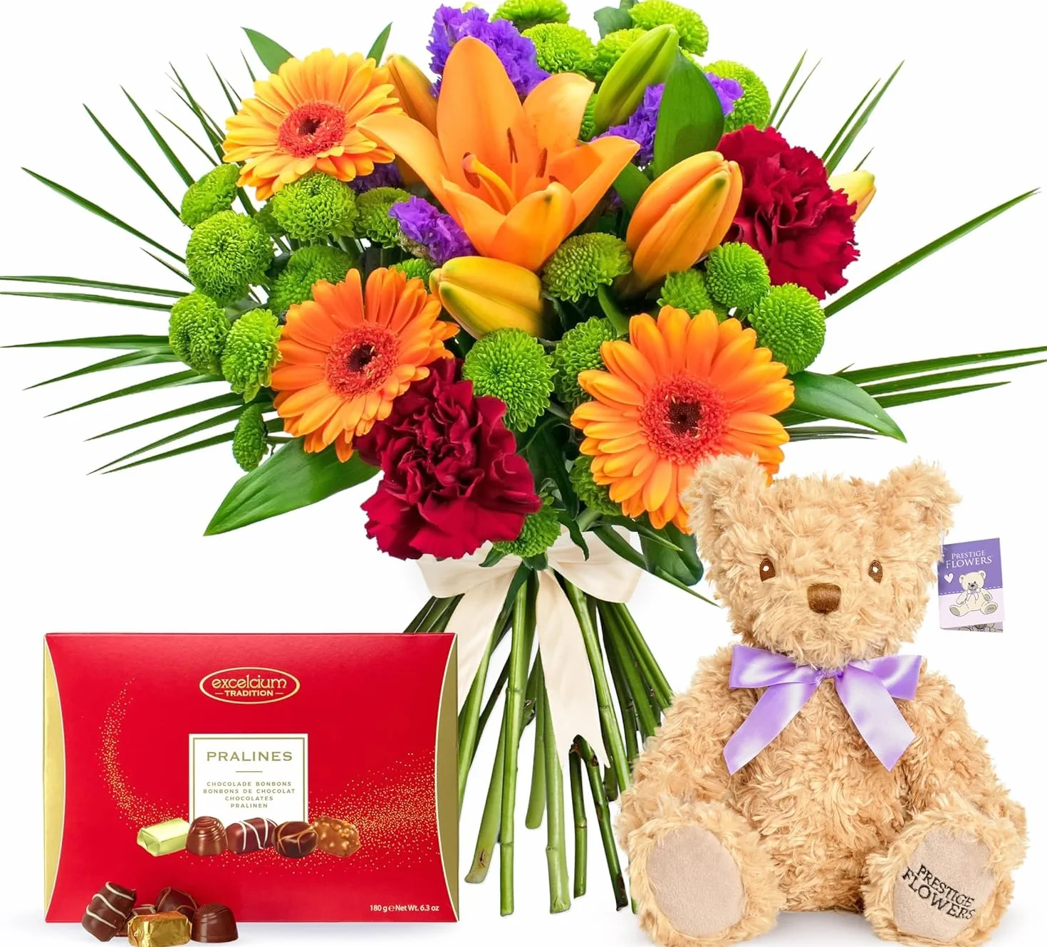 Joyeux Bouquet d'anniversaire Fleurs fraîches Arrangement floral (+Coffret cadeau) Livraison le lendemain