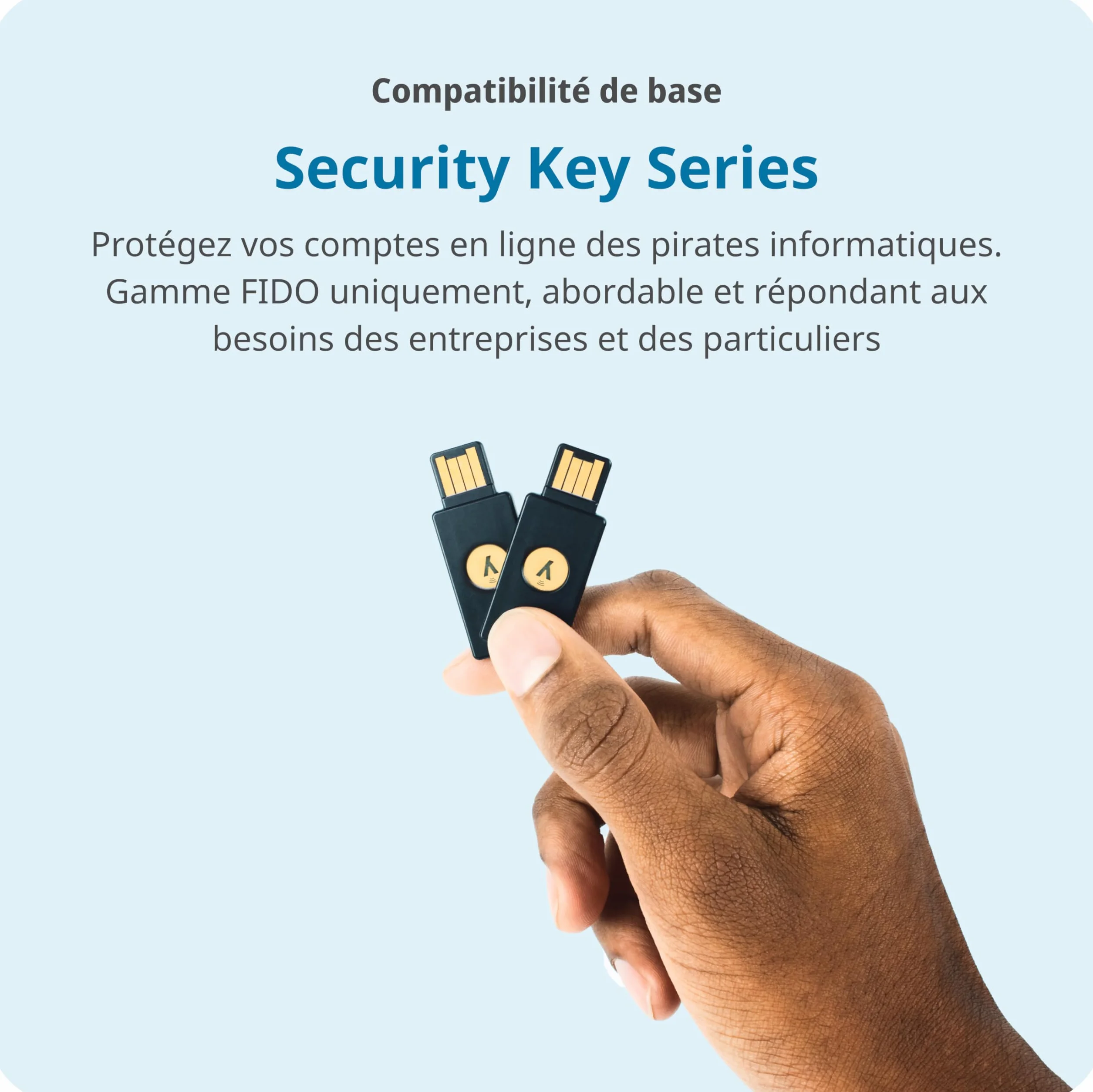 Yubico Security Key C NFC Noire Clé de sécurité authentification deux facteurs 2FA USB-C NFC FIDO U2F FIDO2