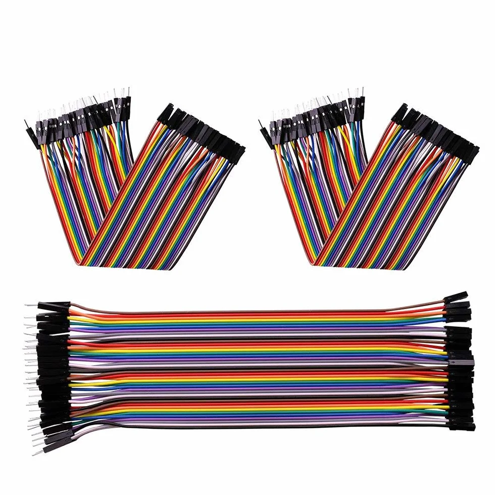 ELEGOO Lot de 120pcs Câbles Dupont 28AWG 20cm 3 en 1 Mâle/Femelle pour Arduino Mega 2560 Nano