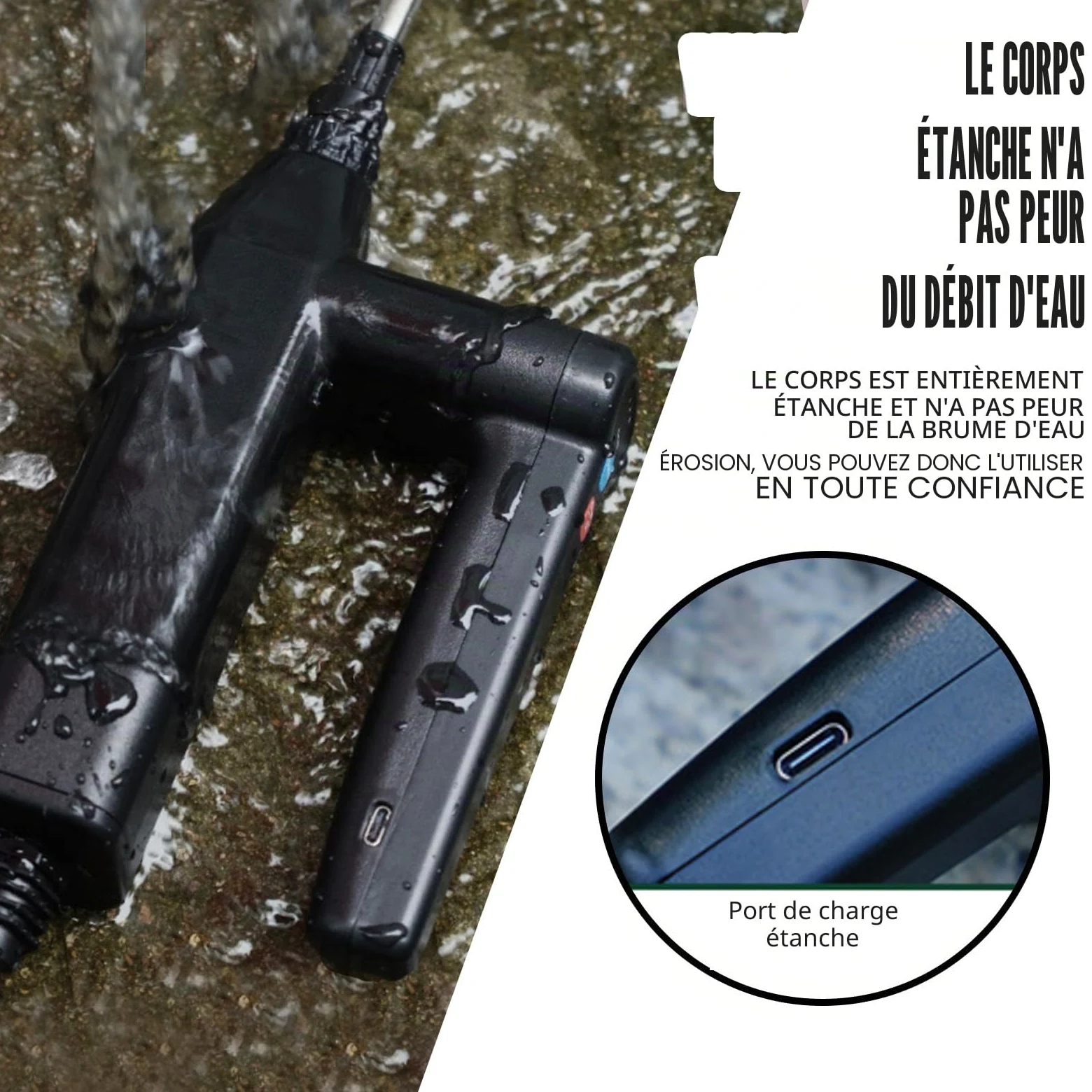 OBEST Pulvérisateur Électrique à Pression Multi-Vitesse Rechargeable | Perche Télescopique avec Tuyau de 5M et 4 Buses, Pulvérisateur Portable de Jardin pour Patio, Pelouse, Lavage de voiture