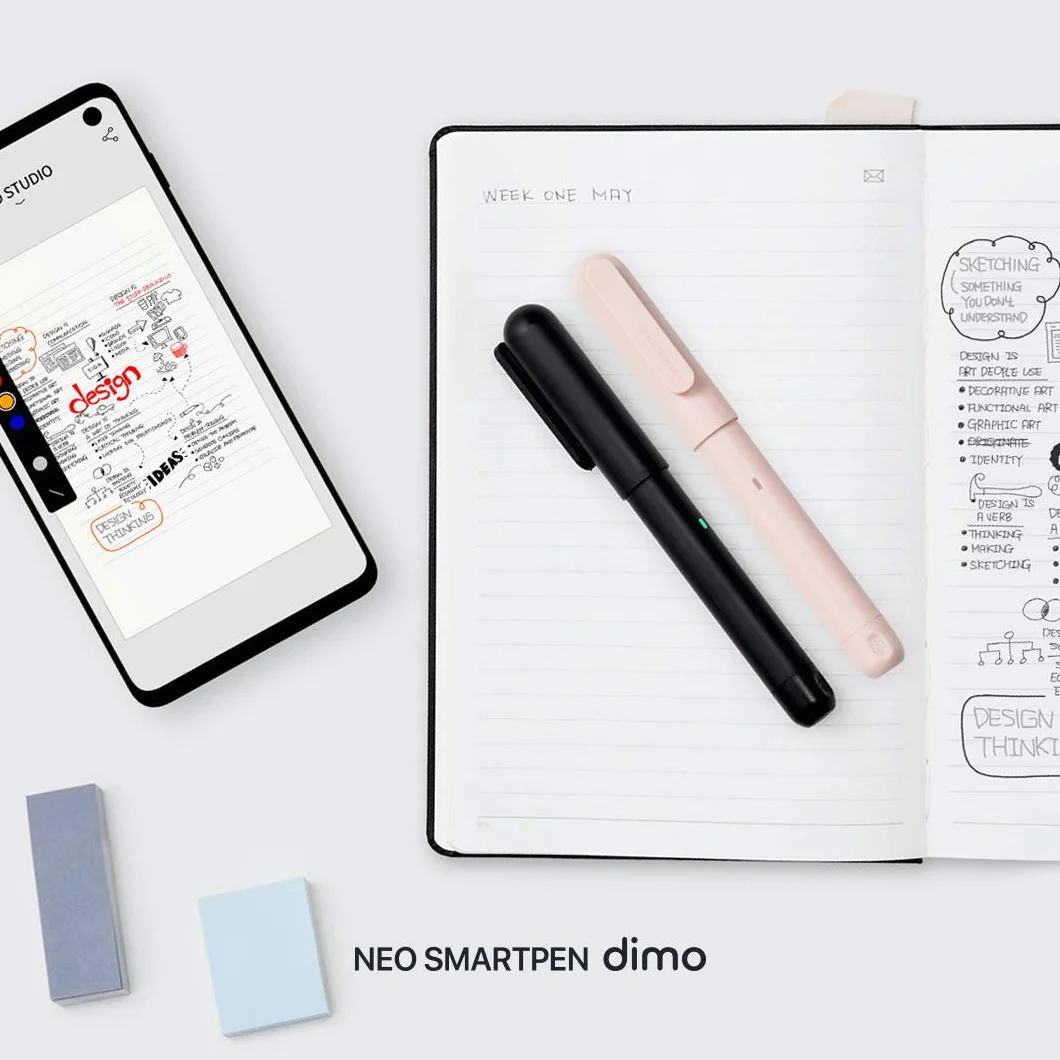 Neo SMARTPEN Dimo Stylo numérique sans Fil 2 Mo Compatible iOS Android Noir
