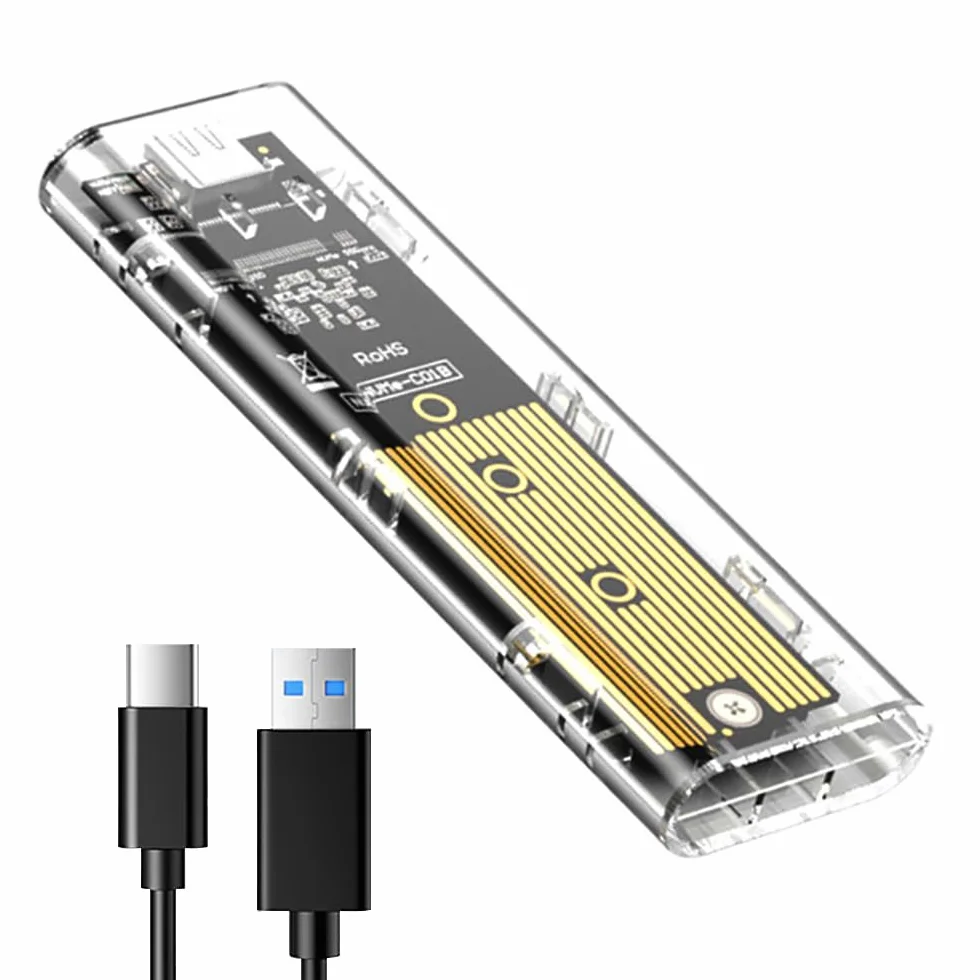 Boîtier SSD M.2 NVMe Adaptateur USB 3.1 Gen2 pour PCIe NVMe M-Key 2230/2242/2260/2280