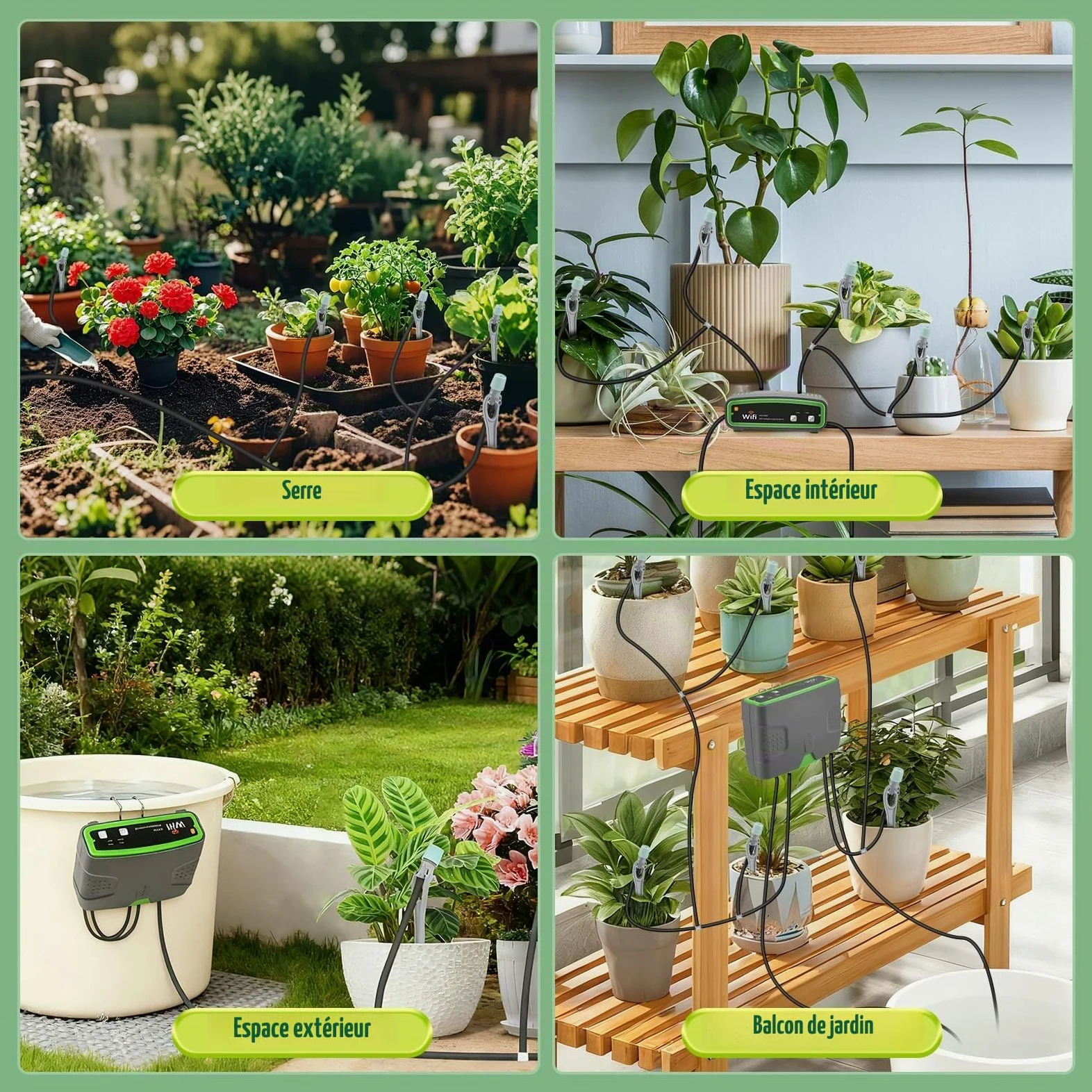 Wifi Système D'Irrigation Automatique,Pour 20 Plantes En Pot | Avec Double Pompe,Contrôle Par App,Arrosage Automatique ,Système D'Arrosage Automatique Pour Plantes Interieur,Balcon