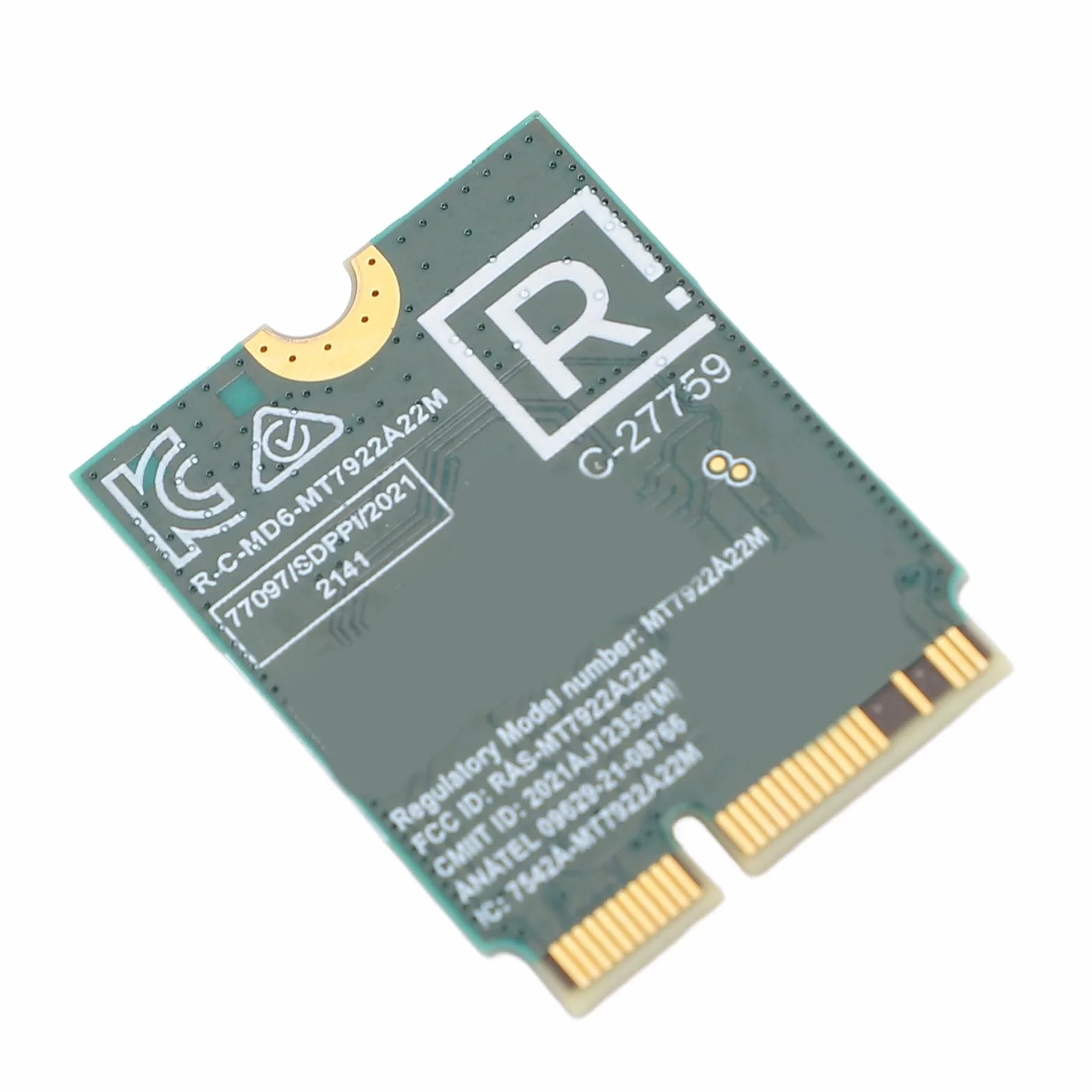 Carte sans Fil Wi-Fi 6E M.2 MT7922A22M pour Ordinateur Portable Bluetooth 5.2 RZ616 5374 Mbit/s