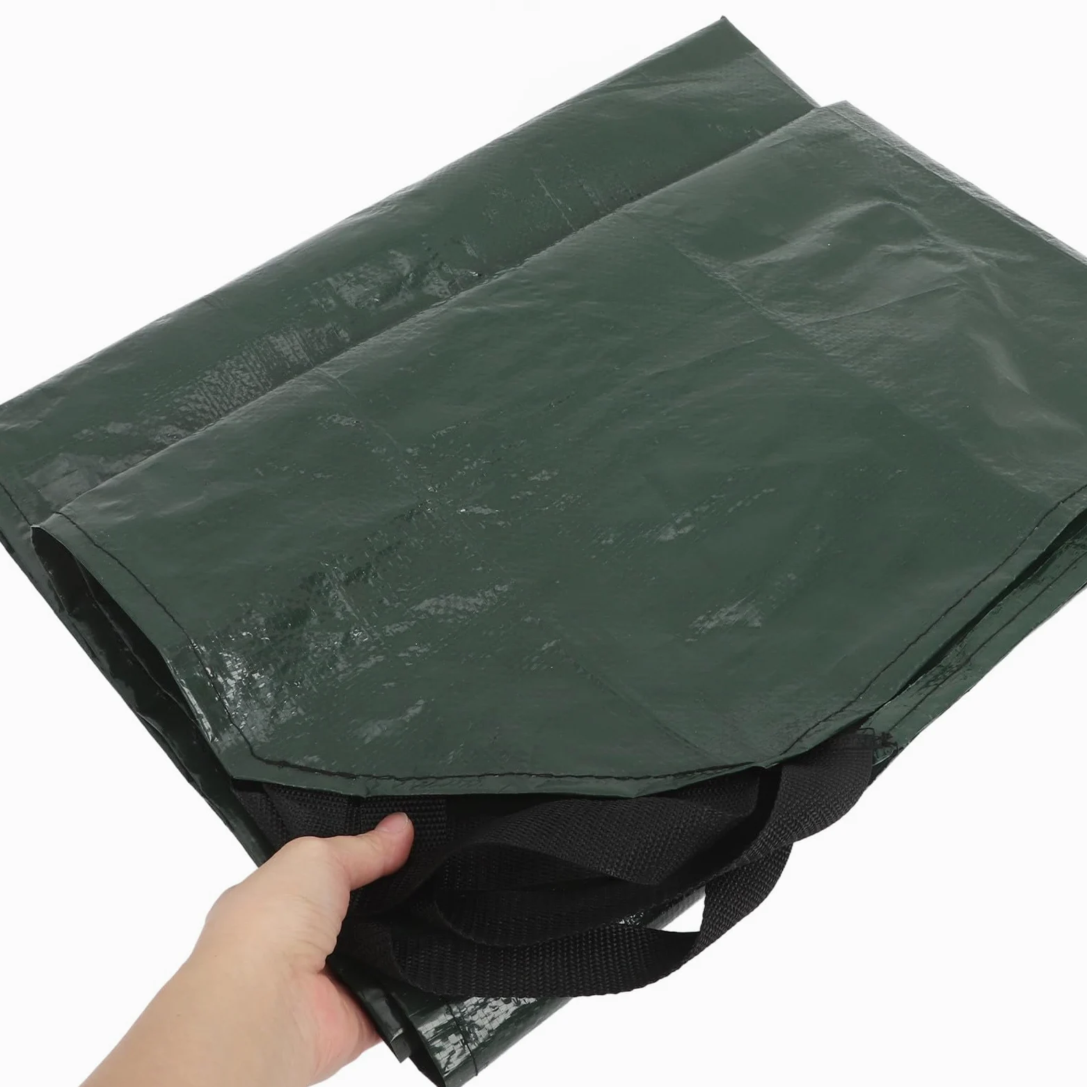 Sewroro Paquet Pliable à Déchets de Jardin en Pe avec Poignées Pratiques, Grosse Capacité pour Ramassage de Feuilles et Débris Patios et Jardins