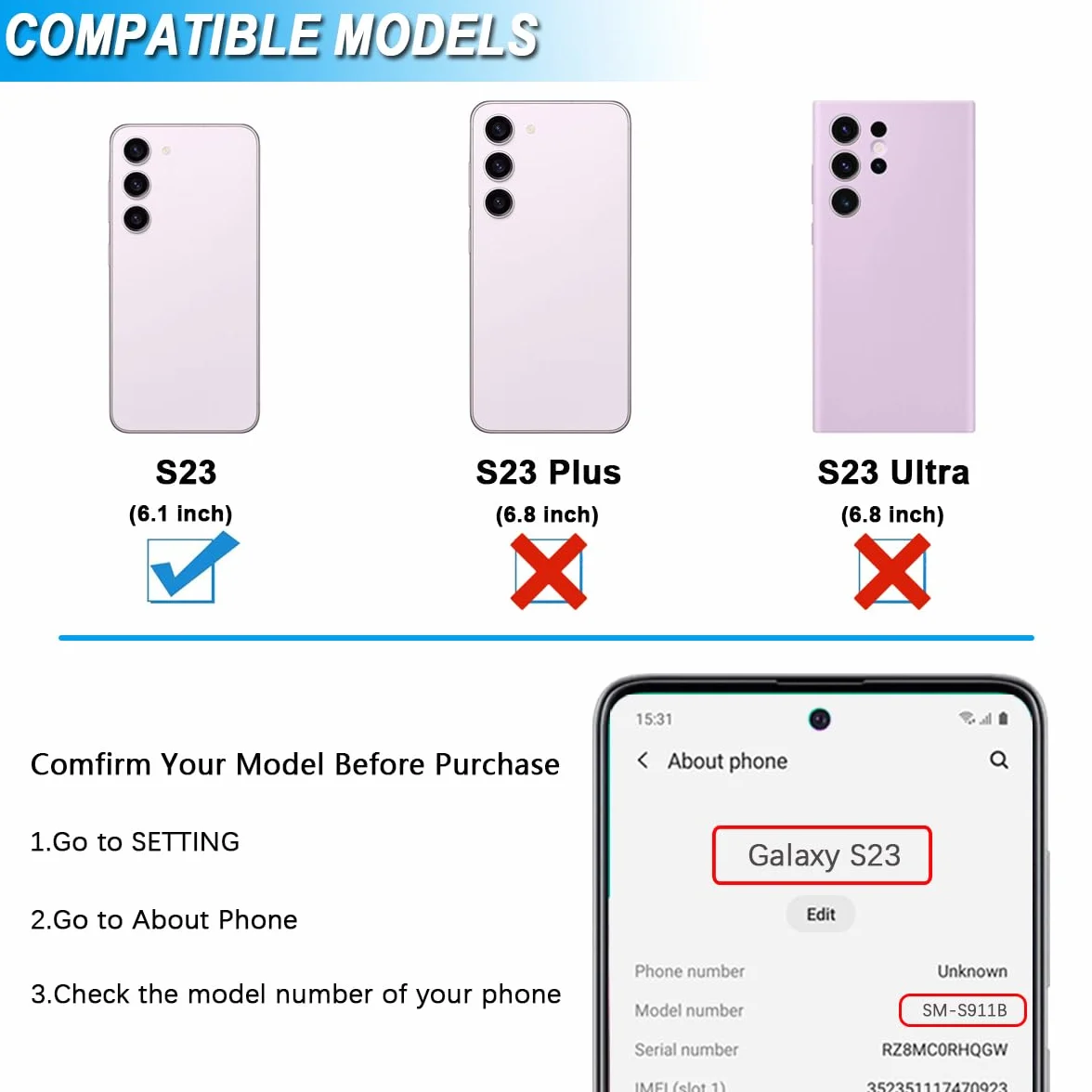 Galaxy S23 5G Port de Charge USB Type C Remplacement Connecteur Station d'accueil SM-S911B