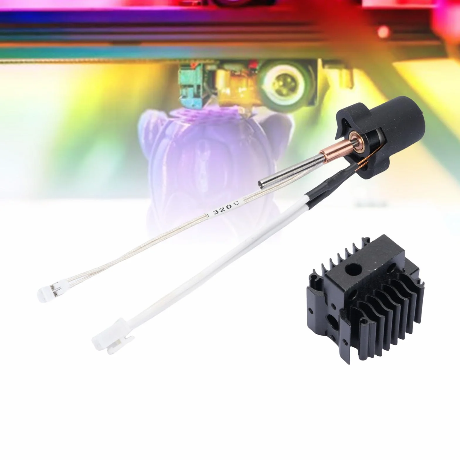 Fockety Kit de Tête d'Impression 3D pour Ender 3 V3 Plus, Buse 0,4 mm, 60 W, Chauffage Céramique