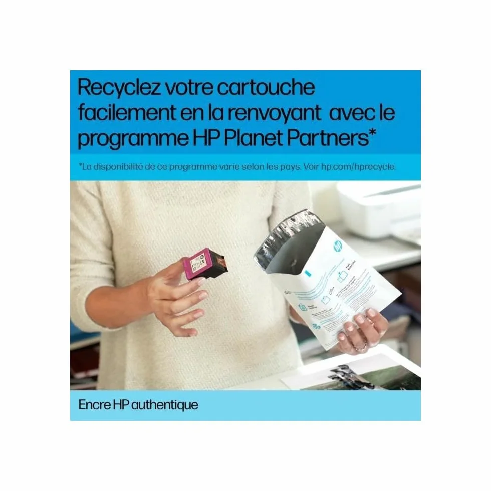HP 308 Cartouches d’Encre Authentiques Noir/Trois Couleurs Pack de 2