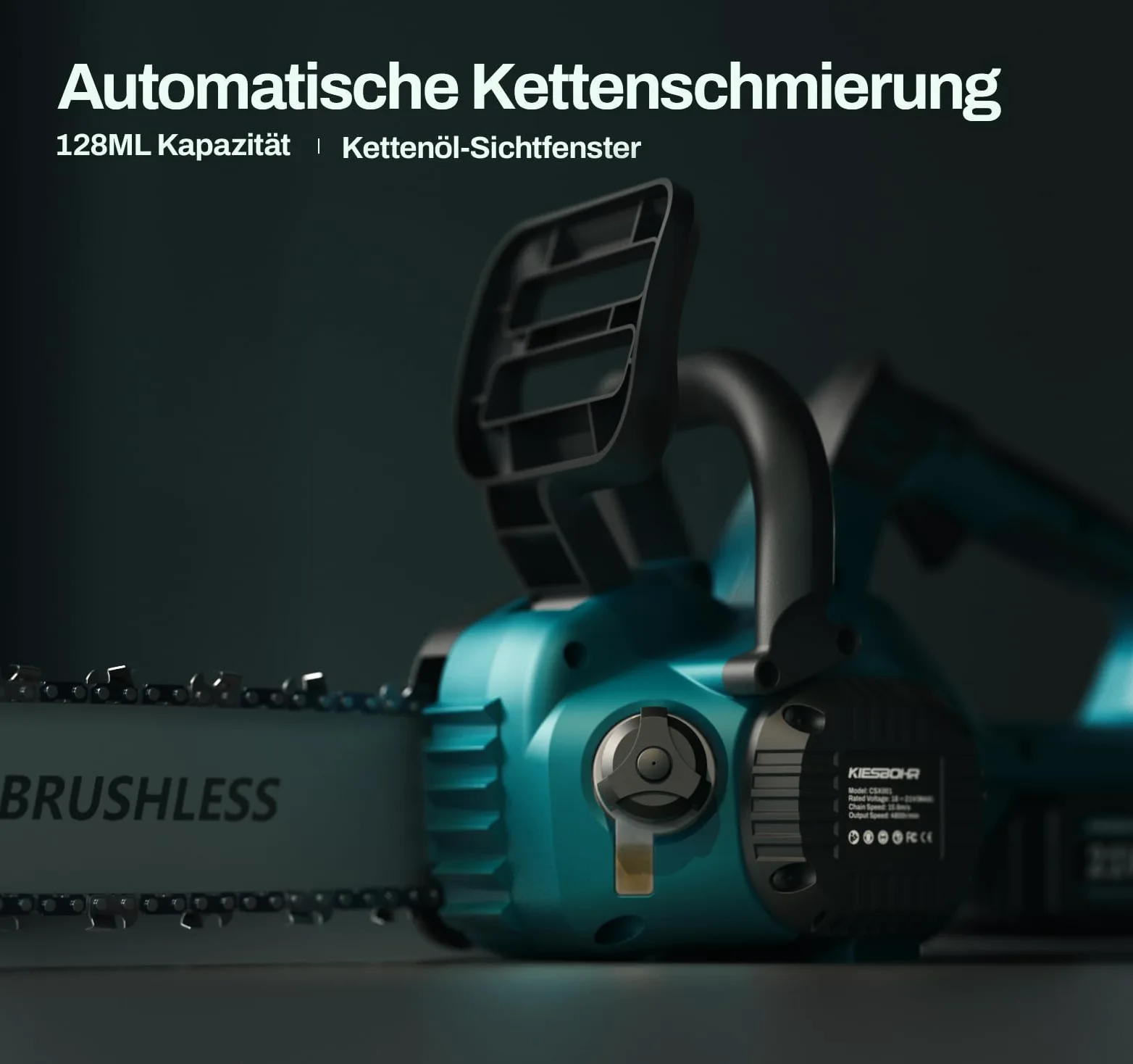 Tronçonneuse Sans Fil 30cm pour Makita 18V(sans batterie) | Moteur sans balais, tension rapide chaîne, jardinage et coupe bois, compatible Makita 18 V(non G-Series)
