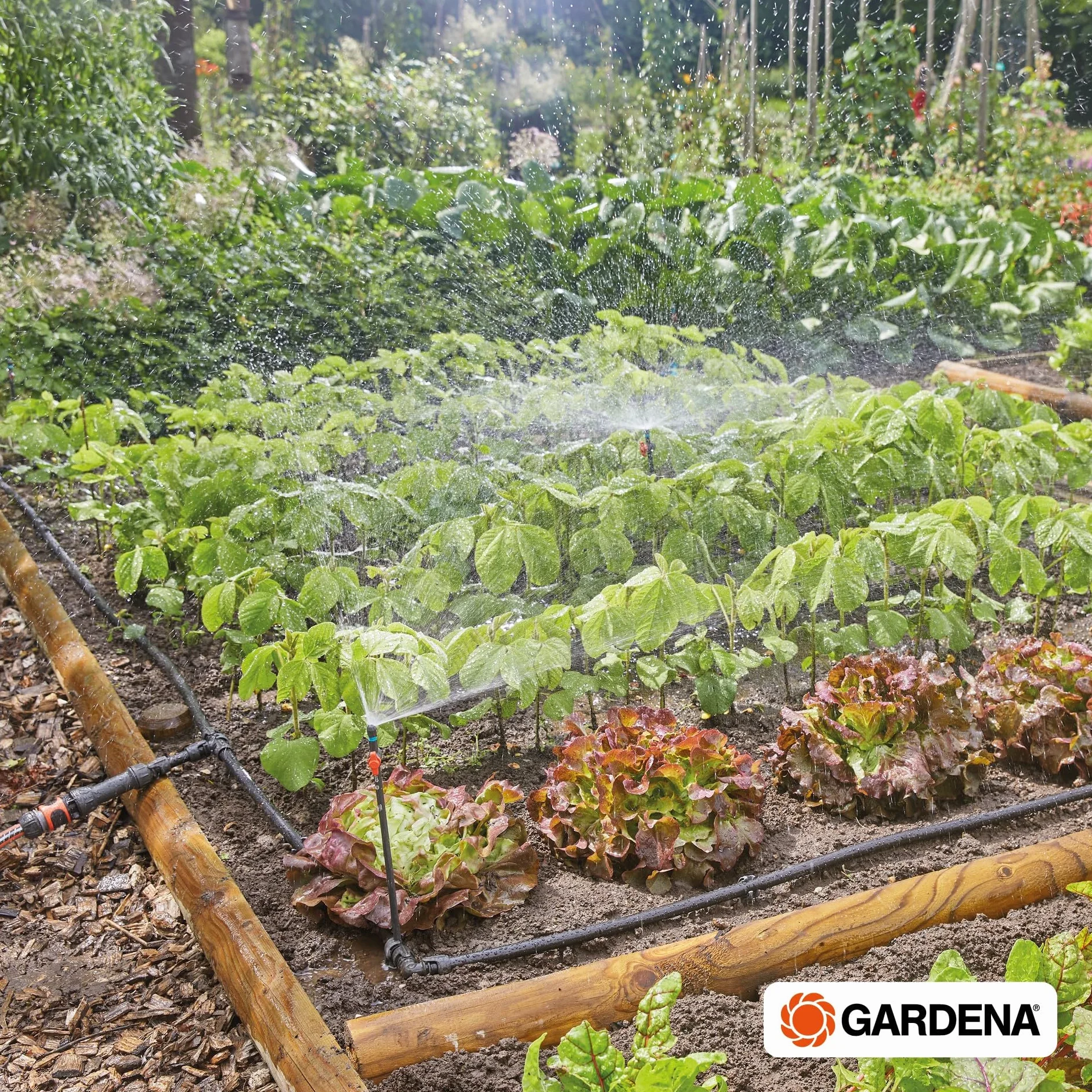 Gardena Tuyau à goutteurs incorporés 13,7 mm enterré pour arrosage ciblé économisant l'eau (1389-20)