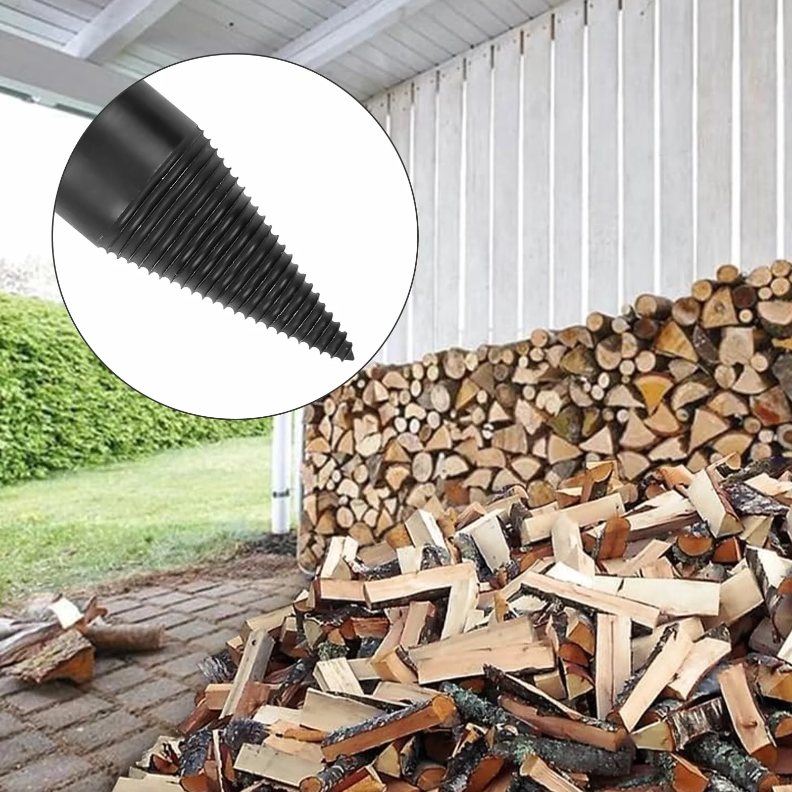 Fendeur de Bûche Cône 32mm 42mm Mèche pour Fendre le Bois Foret à Bois