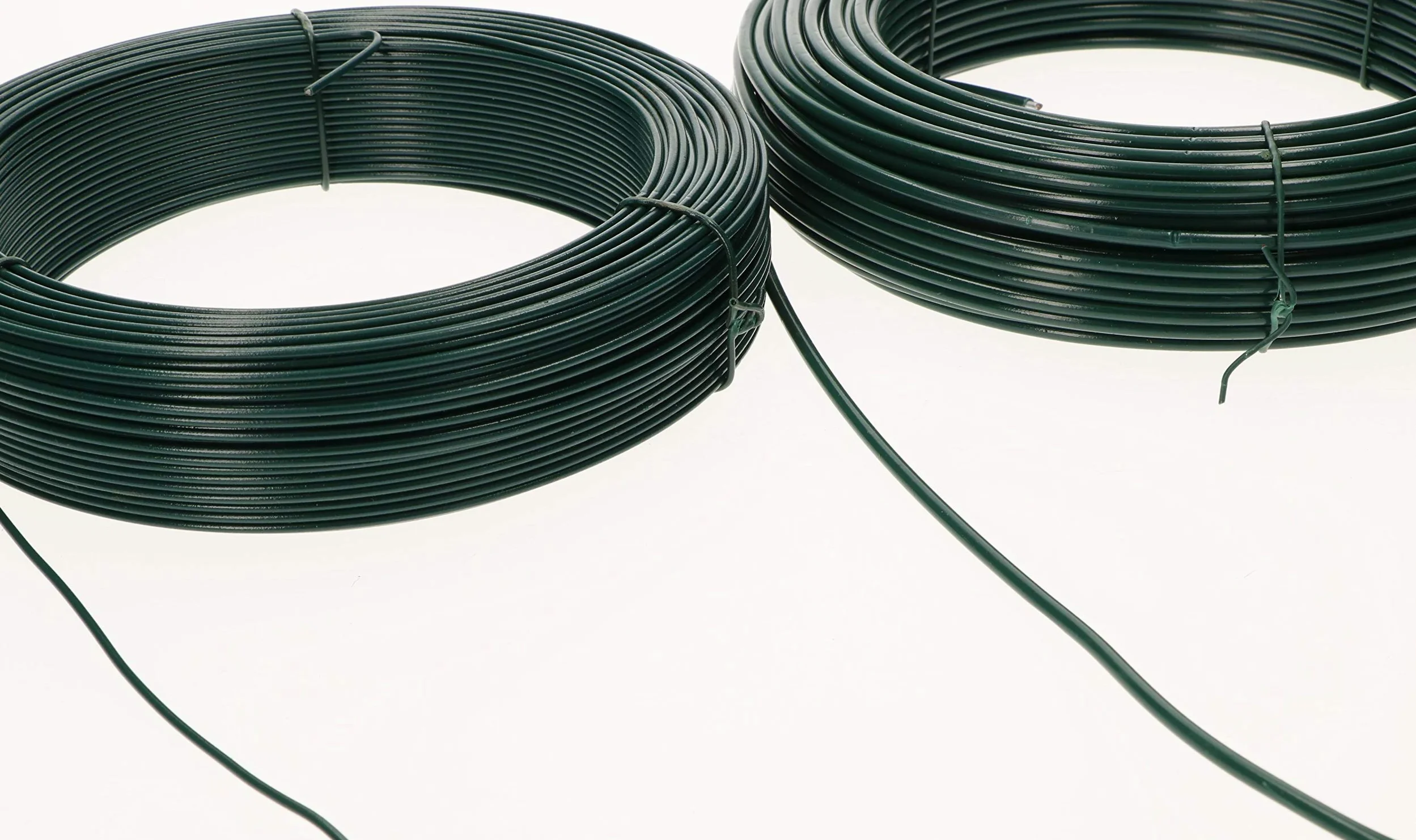 KOTARBAU® Fil de jardin 3,80 x 100m Revêtement PVC Vert - Fil pour plantes, bricolage, liaison, tension, clôture - Galvanisé pour lier les plantes