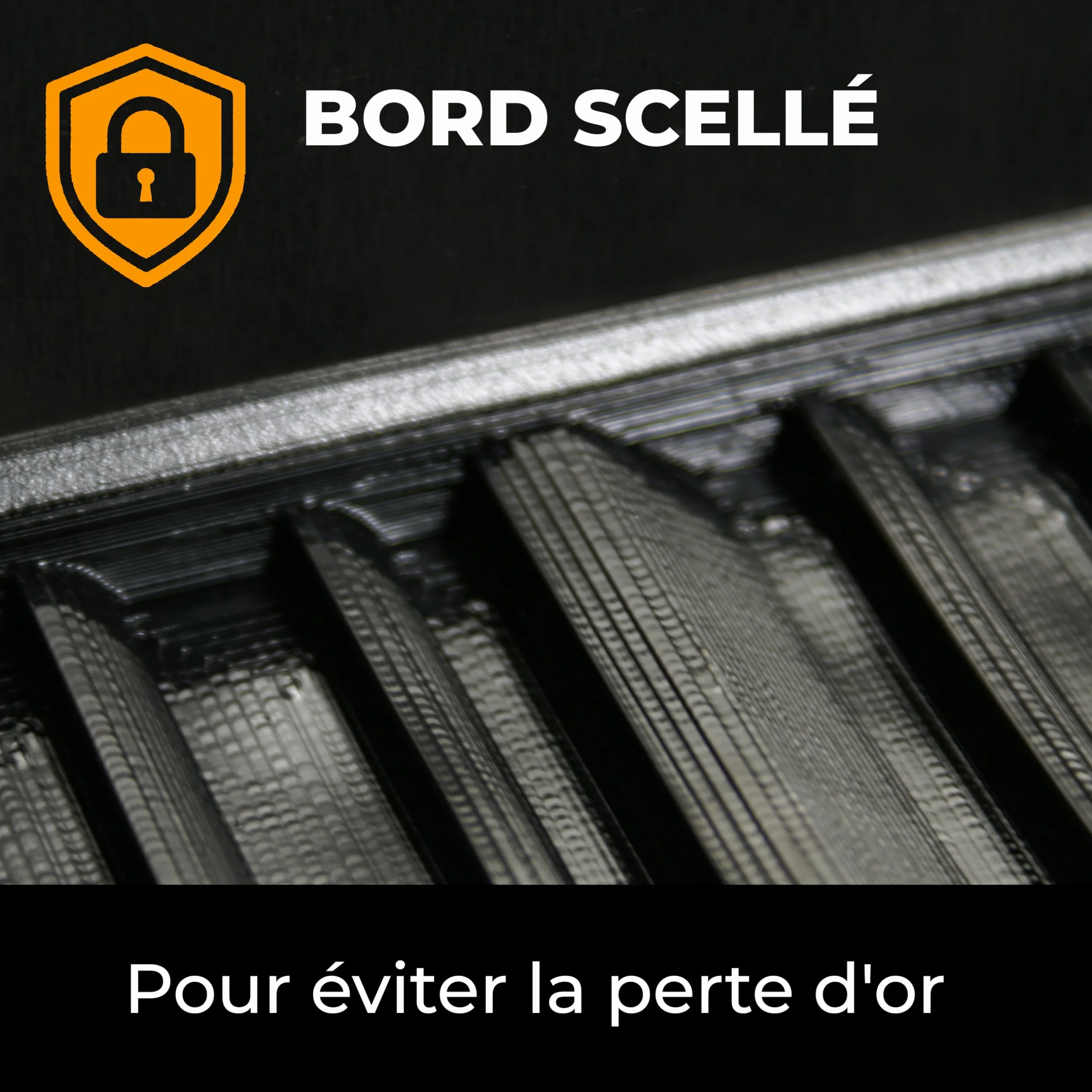 Tapis de Lavage d'or en Caoutchouc Noir découpable pour Sluice Box