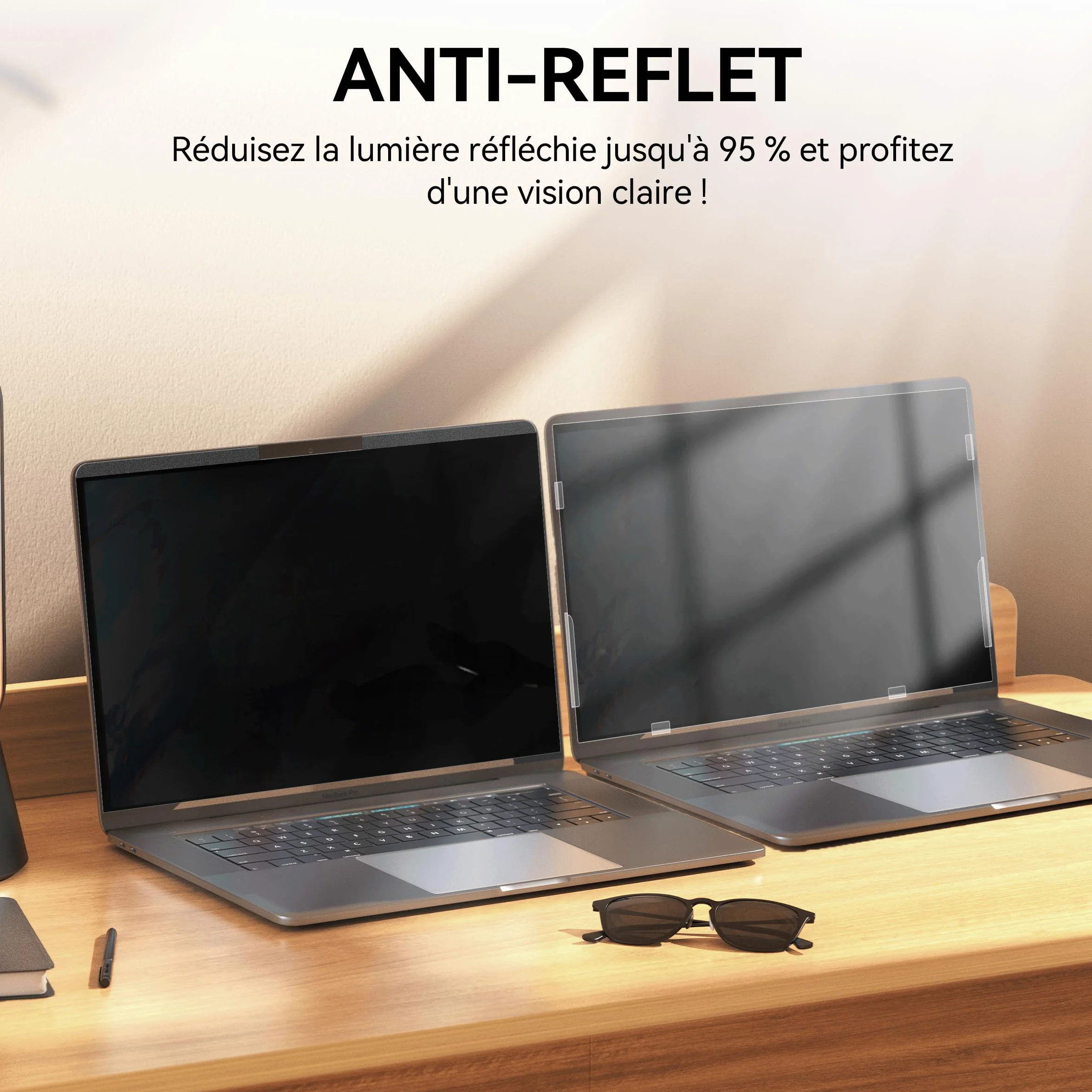 Magnétique Filtre de Confidentialité 16 Pouces 16:10 pour Ordinateur Portable HP Dell Acer Lenovo Thinkpad Envy Anti-Lumière Bleue