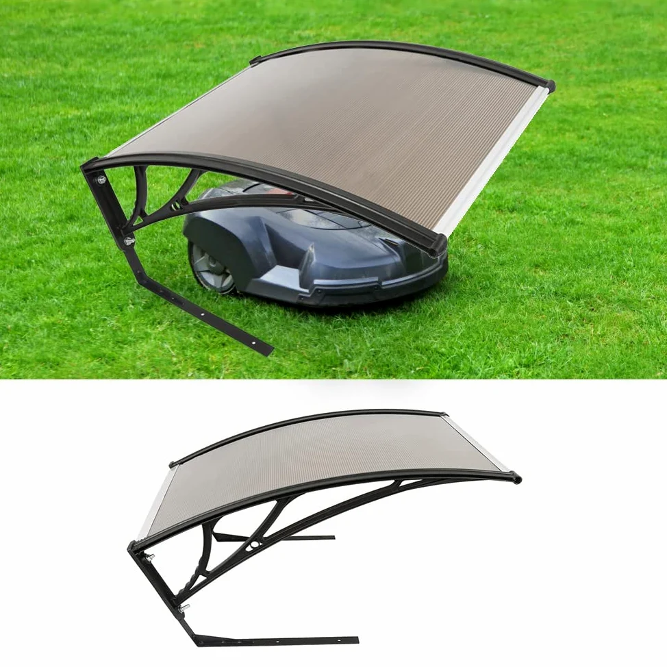 Couvercle de garage pour robot tondeuse à gazon, abri, carport, pour tondeuse à gazon robotique, 100 x 78 x 50 cm (marron)
