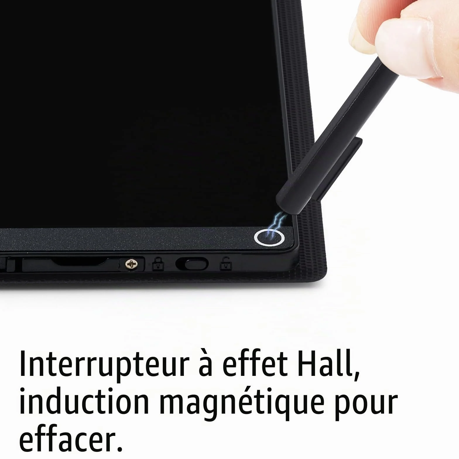 Czemo Tableau d'écriture LCD 6,5 pouces avec étui de protection réutilisable pour adulte