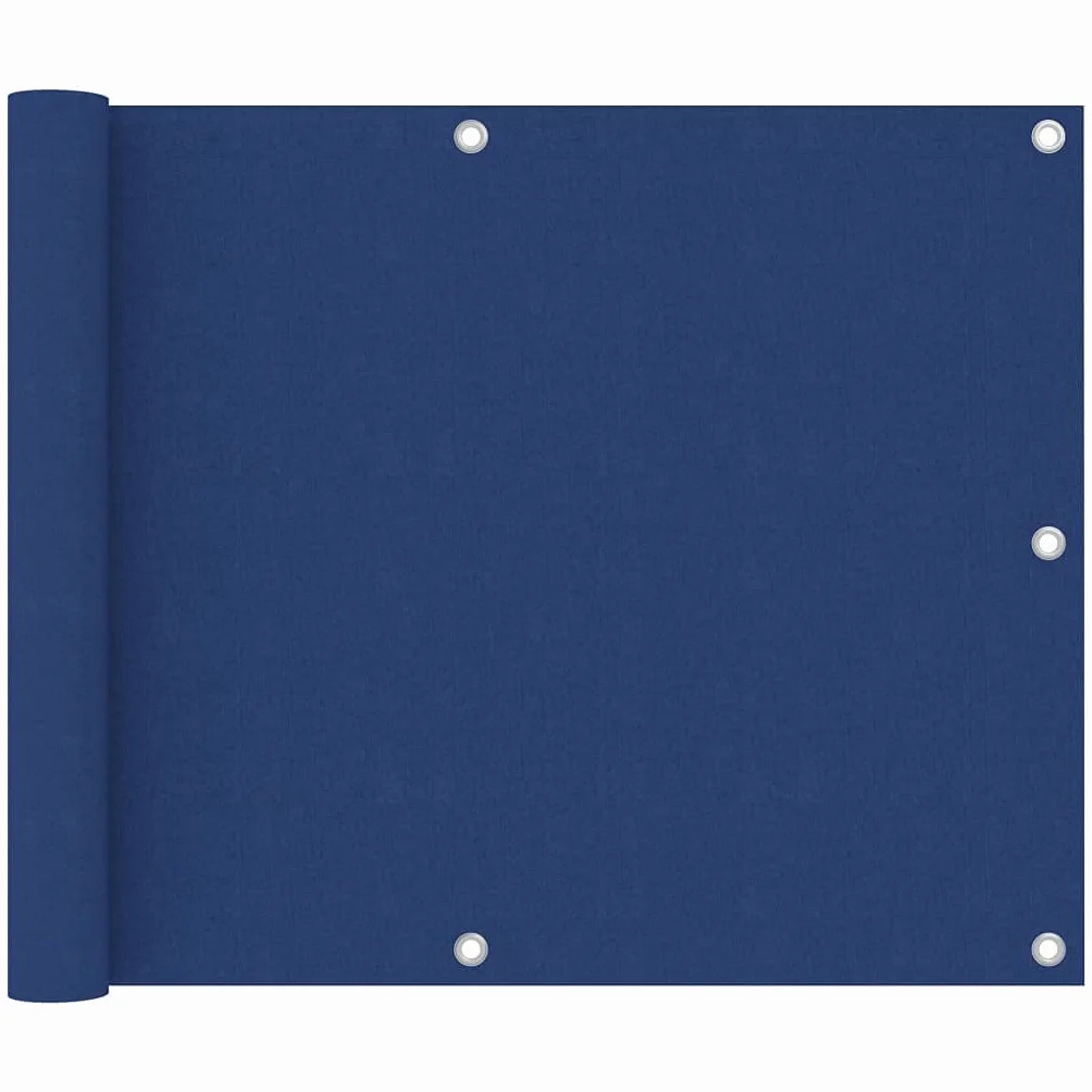 Brise-Vue pour Balcon Bleu 75x600 cm Tissu Oxford Imperméable Résistant au Vent Écran de Jardin